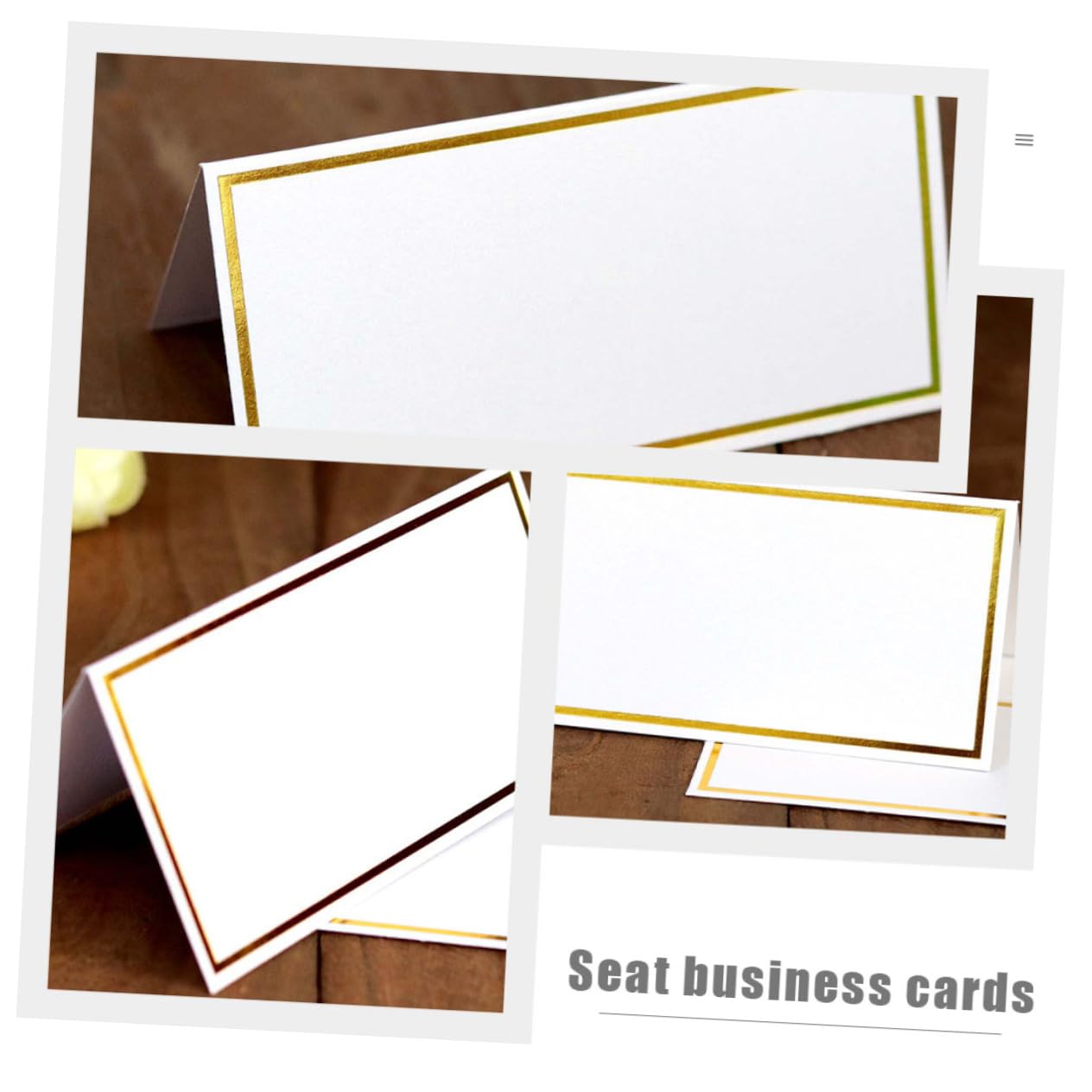 Zerodeko 150stücke Elegante Platzkarten Mit Goldenem Rand Dekorative Tischkarten Für Hochzeiten Partys Und Veranstaltungen Zum Beschriften Und Reservieren
