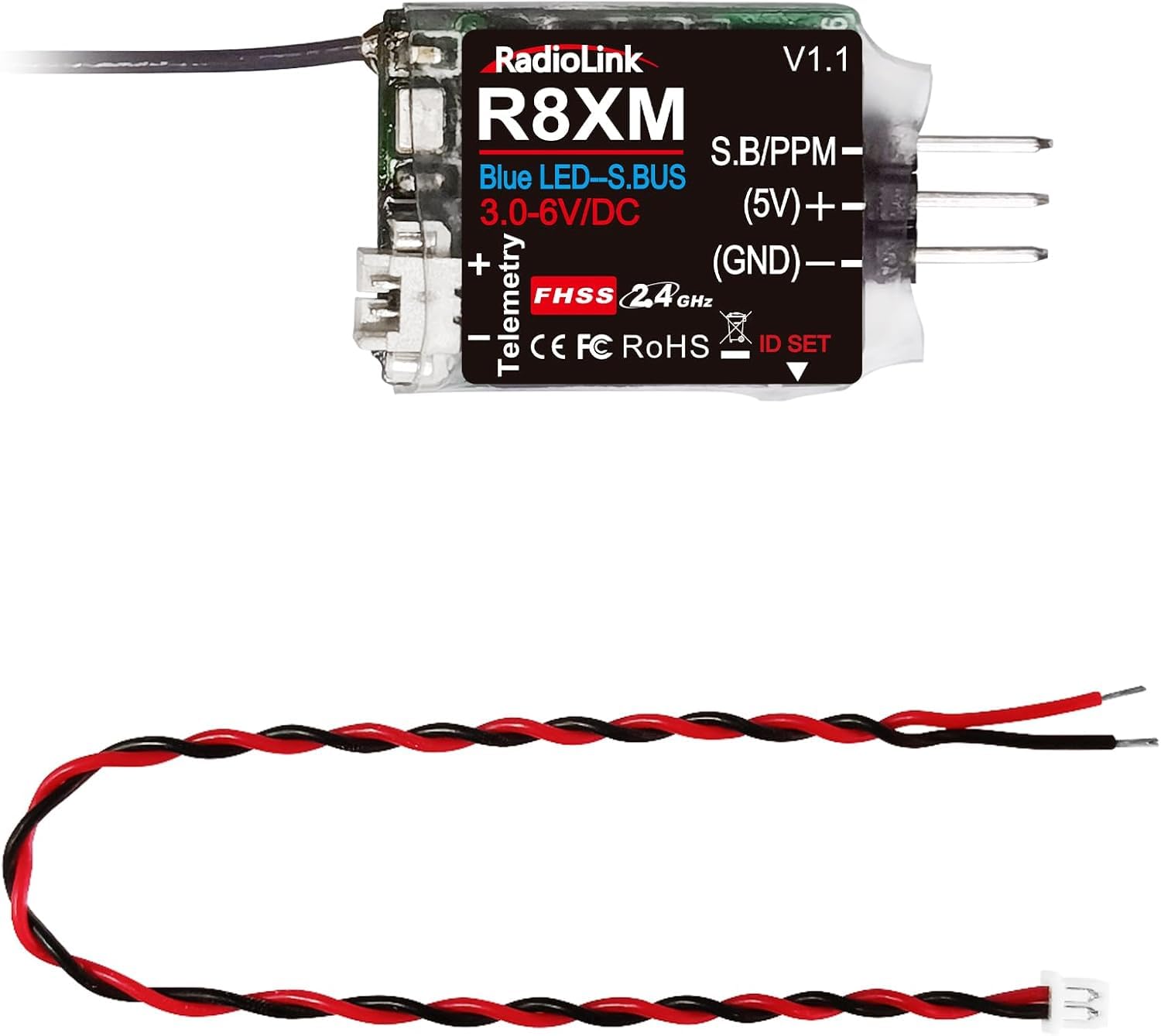 Radiolink R8XM RC Récepteur 8 canaux 2.4GHz SBUS/PPM Tension Télémétrie Contrôle à longue portée RX pour T16D/T12D/T8FB/T8S/RC8X/RC6GS V3/RC4GS V3 Télécommande Radiolink R8XM RC Récepteur 8 canaux 2.4GHz SBUS/PPM Tension Télémétrie Contrôle à longue portée RX pour T16D/T12D/T8FB/T8S/RC8X/RC6GS V3/RC4GS V3 Télécommande