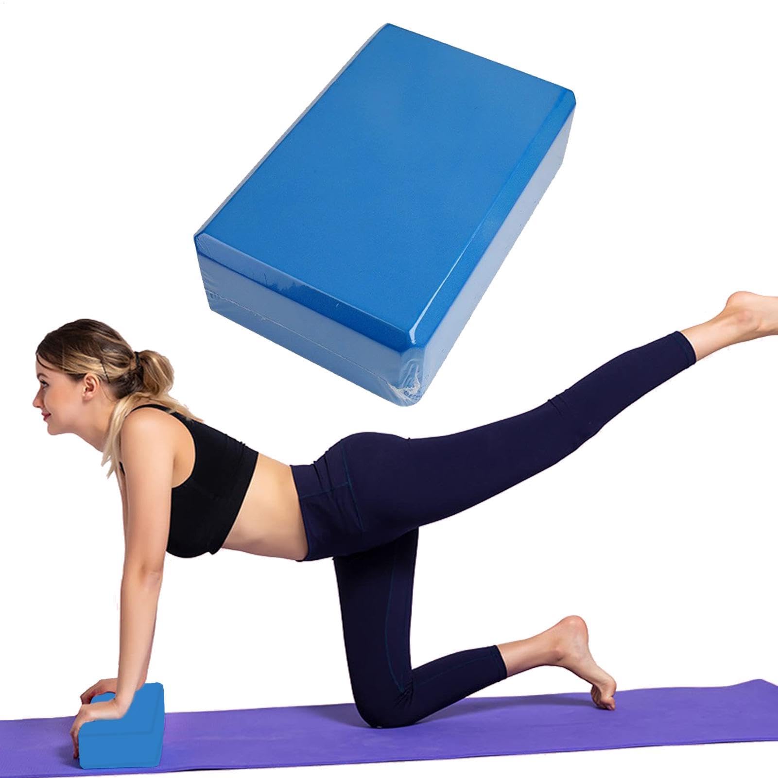 Exercise Block - Premium EVA Foam Blocks, High Density Non Slip Block | Yoga Poses Pilates, Balance & Flexibility, Yoga Accessories for Pilates, Meditation, Balance, Stretching and Deep Pos