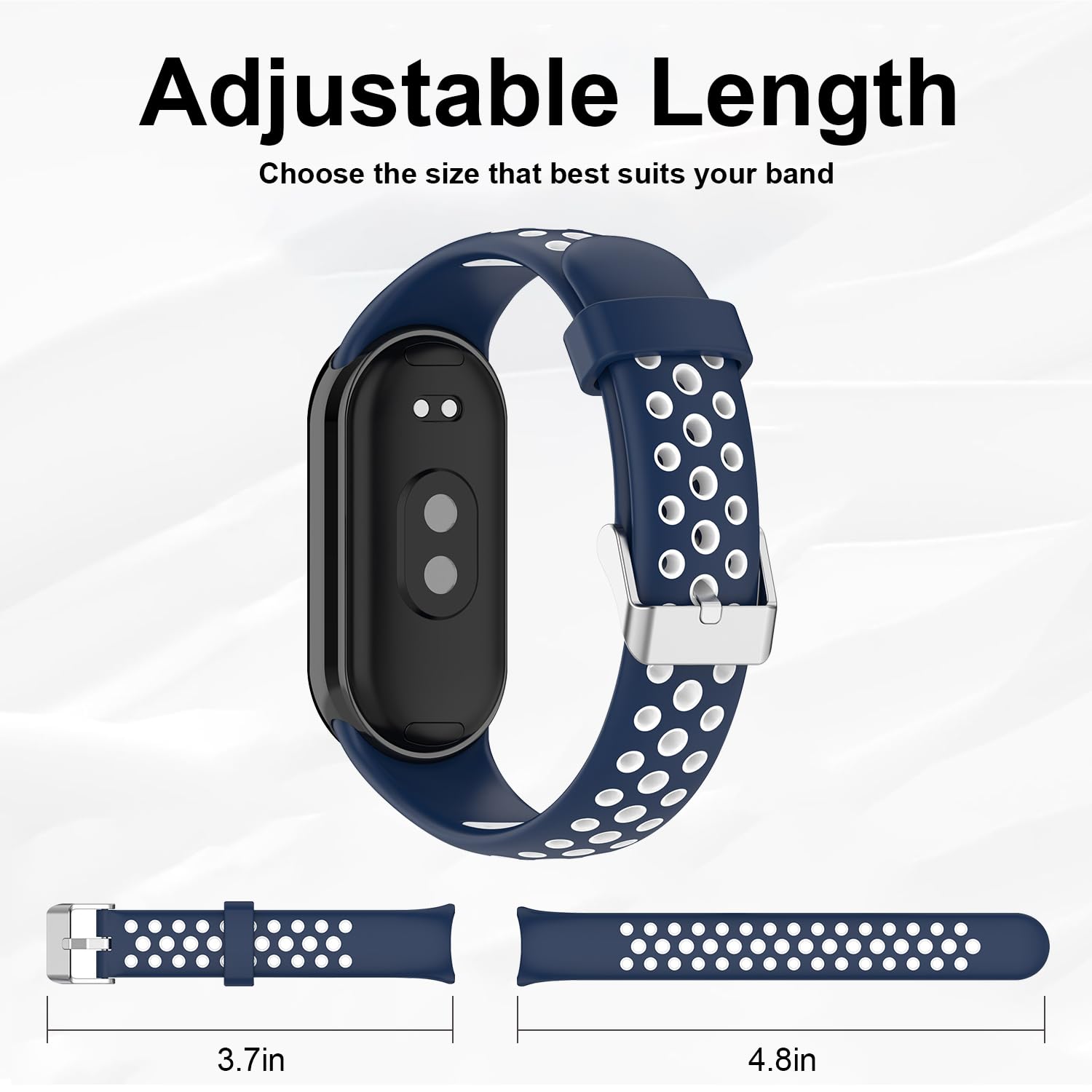 Th-some Armband Für Xiaomi Mi Band 8 – Silikon Ersatzarmband, Verstellbar, Zweifarbig, Weich & Atmungsaktiv