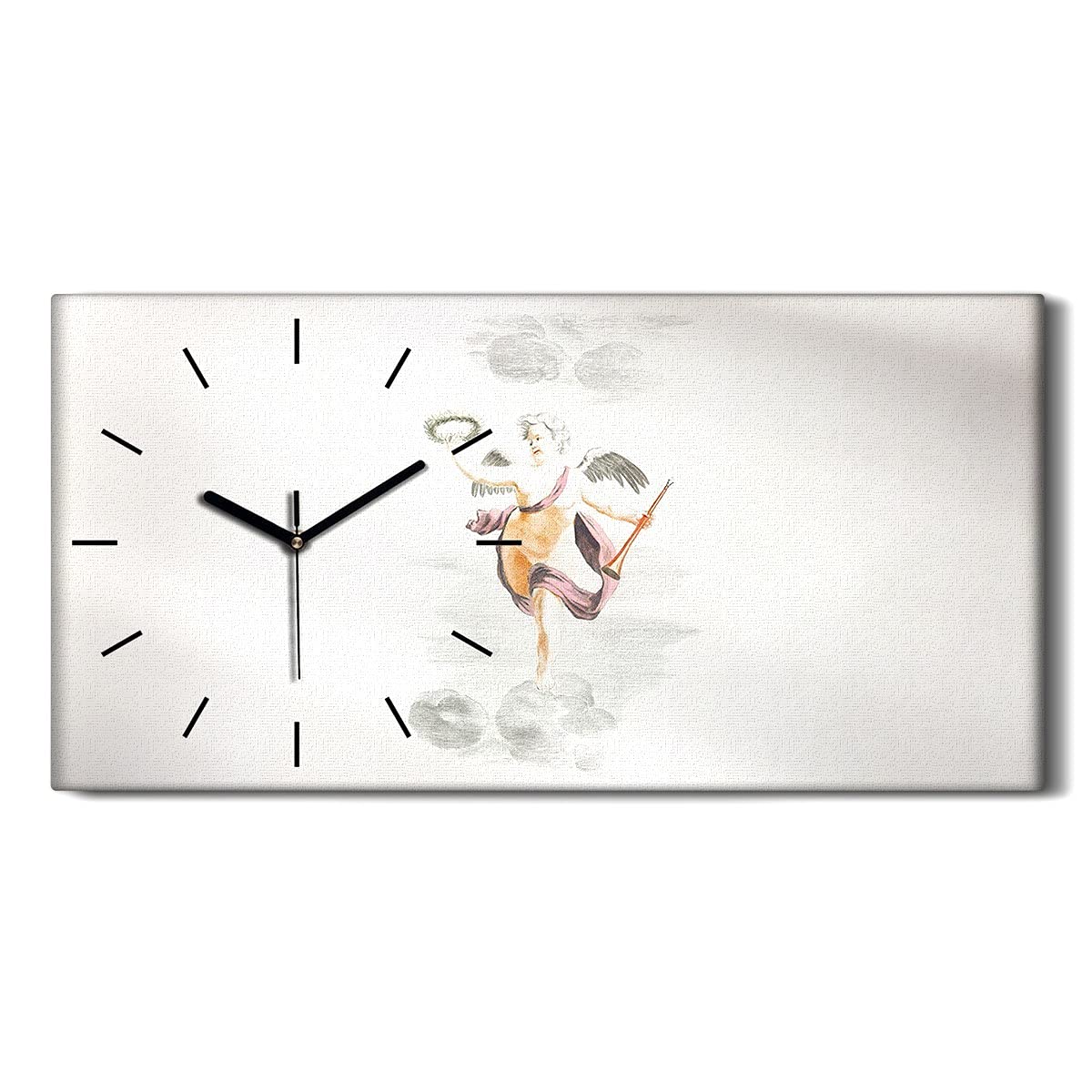 Image Art Mural Coloray pour Salon et Chambre avec Horloge sur Toile Fine