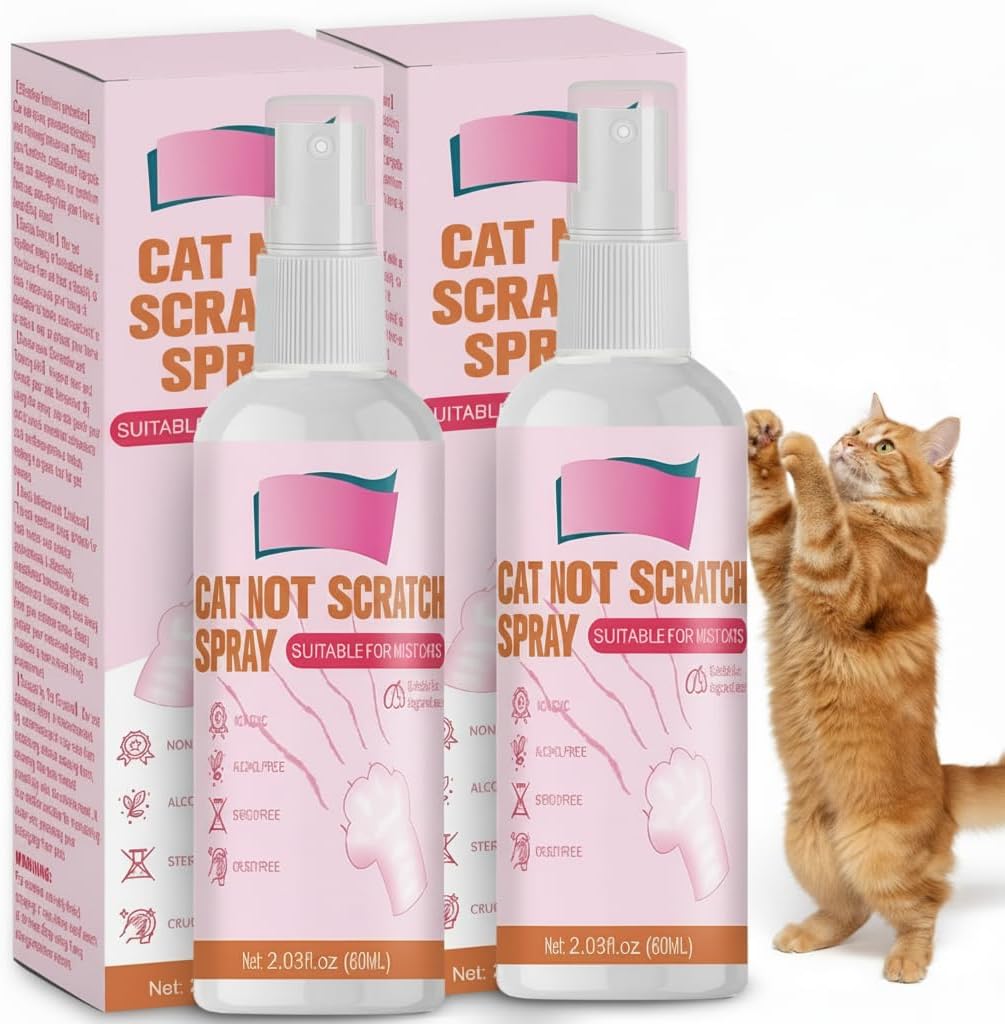 pureza 2-Pack Cat Deterrent Spray for Peeing - Effective Dog Deterrent Spray Urine & Pee Corrector for Furniture, Yard, Shoes, Indoor and Outdoor Training Spray, Non Stain & Safe Ingredients for Pets