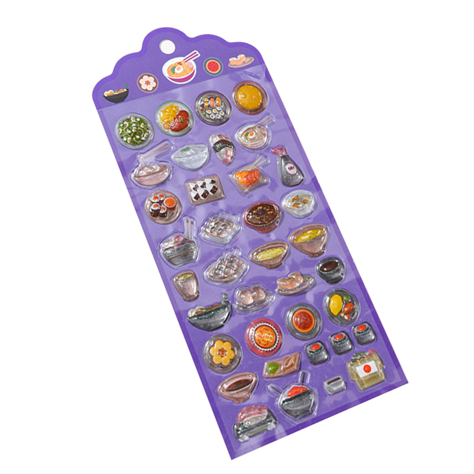 Sturdy PVC Decorative Sticker Featuring Japanese Cuisine for Craft Scrapbook Decoration