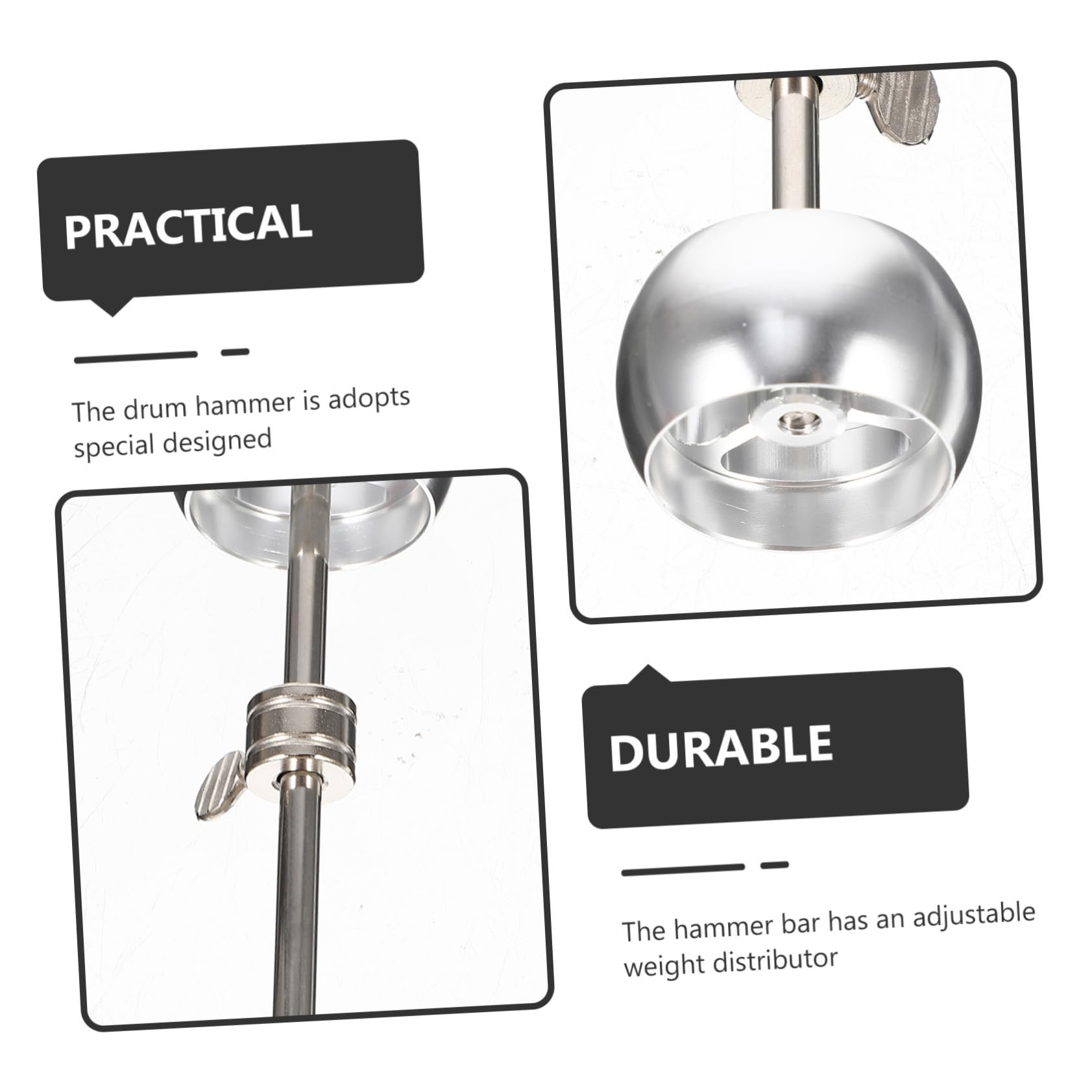 TOYANDONA 3piezas Batidor De Pedal De Repuesto Duradero Para Instrumentos De Percusión Accesorio Para Bateristas Compatible Kits De Batería