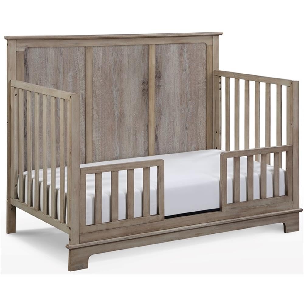Pemberly Row Modern Traditional Wood Toddler Guard Rail in Natural