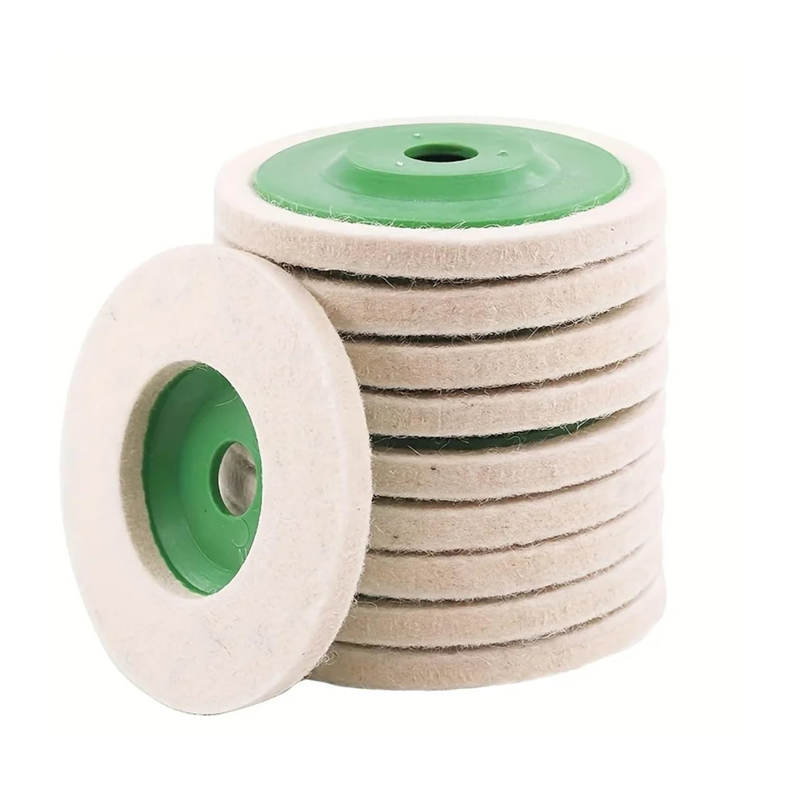 Tarcze polerskie z filcu wełnianego 10 szt. 4-calowa szlifierka lustrzana wełniana przemysłowa podkładka filcowa kątowa drobna biała szlifierka stołowa do blachy(10pcs)