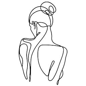 Pared Minimalista Metal, Abstracto la Mujer Arte Arte Dibujo Abstracto Cuerpo Mujer Moderna esculturas Pared Metal Colgante para baño Dormitorio Sala Estar decoración