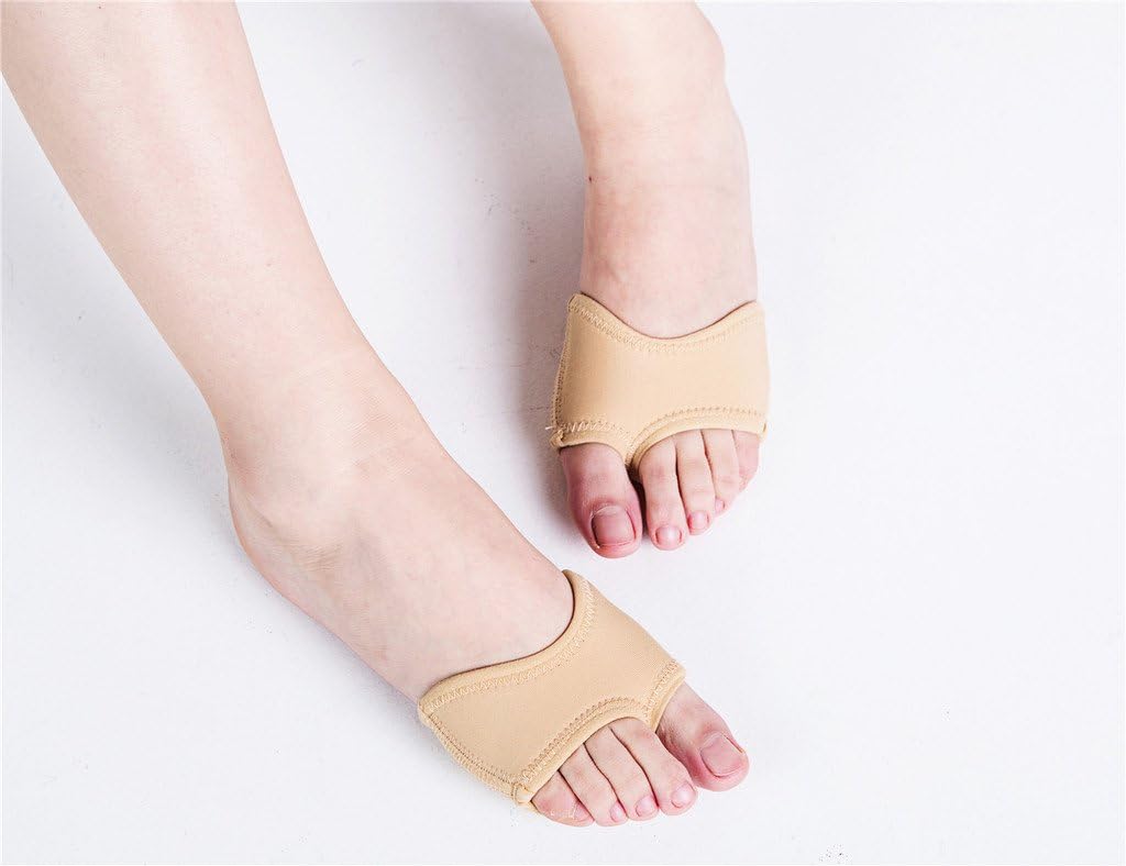 missfiona Women's Neoprene Half Sole Dance Paws Forefoot Pad Half Lyrical Shoes(S, Nude)