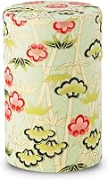 Vista 13 de NOREN Lata para Té Japonesa de Hojalata (Papel Yuzen Washi - Oboro Sakura/Rosa), Tamaño de 7.06 oz/Fabricado en JAPÓN con Tapa Interior Incluida