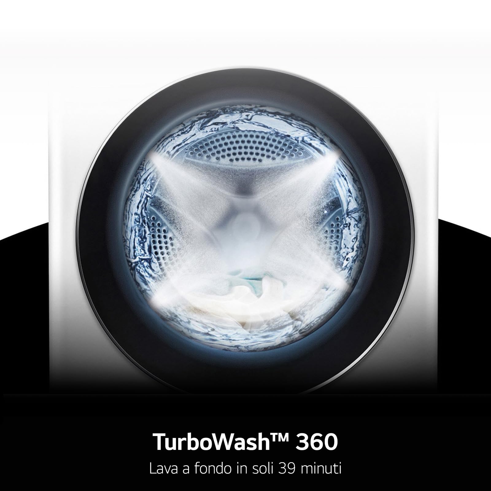 LG AI DD F4R7010TSWG Machine à Laver 10 kg, Chargeur Frontal, Série R7, Machine à Laver Classe A -10%, 1400 Tours TurboWash 360, Vapeur sur 7 Programmes, WiFi, Autonome, Blanc