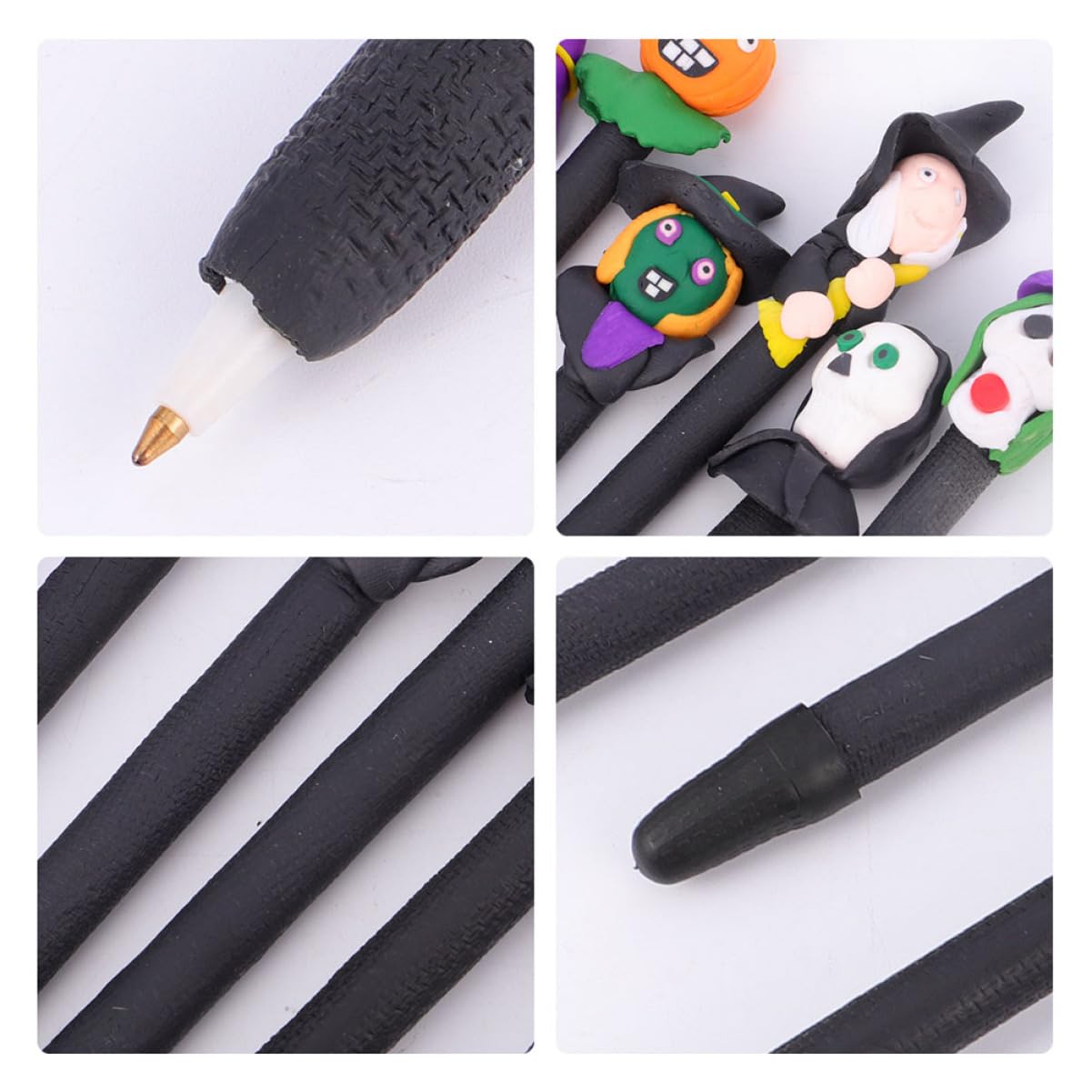 3 Set Penna A Sfera Di Halloween Esposizione Penne Marcatore Marcatori Adesivi Gel Evidenziatori Kit Arredamento Di Halloween Fornitura Di Halloween Argilla Polimerica 12 Pezzi * 3
