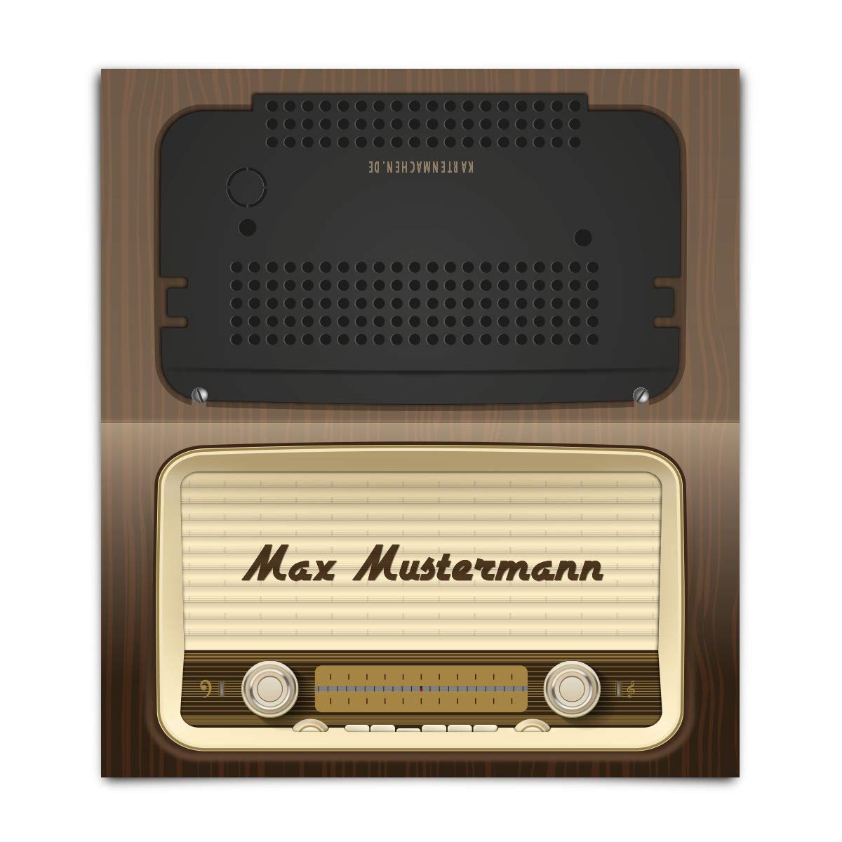 40 x Geburtstag Tischkarten Platzkarten Namenskarten jede Karte individuell mit Namen bedruckt - altes Radio