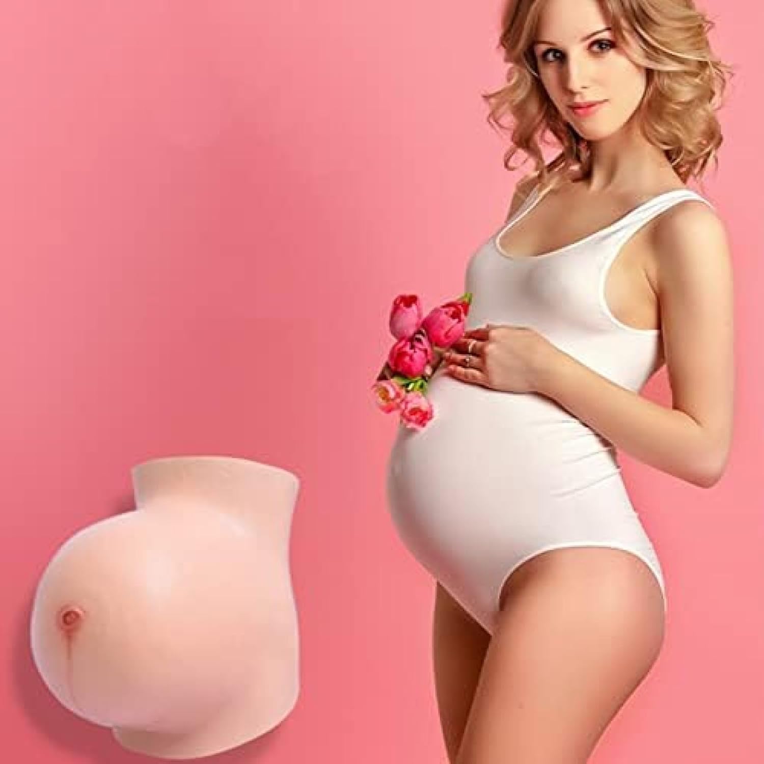 Oversize Artificial Baby Tummy Realistic Big Fake Silicone Pregnant Bump Huge False Pregnancy Belly For Male And Female Actors