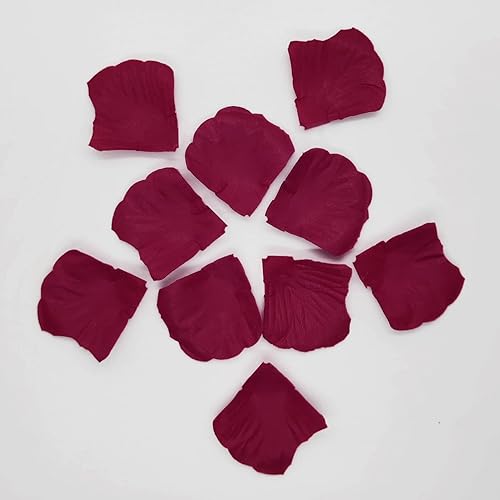 Vista 11 de JHFGJGH 500 exquisitos pétalos de rosa negros, pétalos de rosa de seda con emulación, pétalos de flores artificiales para noches románticas, bodas