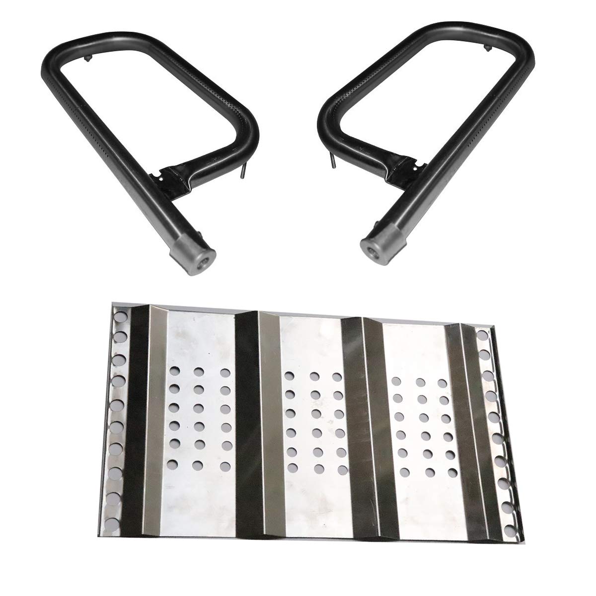 Htanch SN6201(1-Pack) 16GA Stainless Steel Heat Plate and 162R1 162L1 Stainless Steel Grill Burner Replacement for Steelman BI24S-S1, BI24S-SI/PNT, CU24S-G4, CU24S-S5, PT24S-S4,BI24S-S1, BI24S-SI