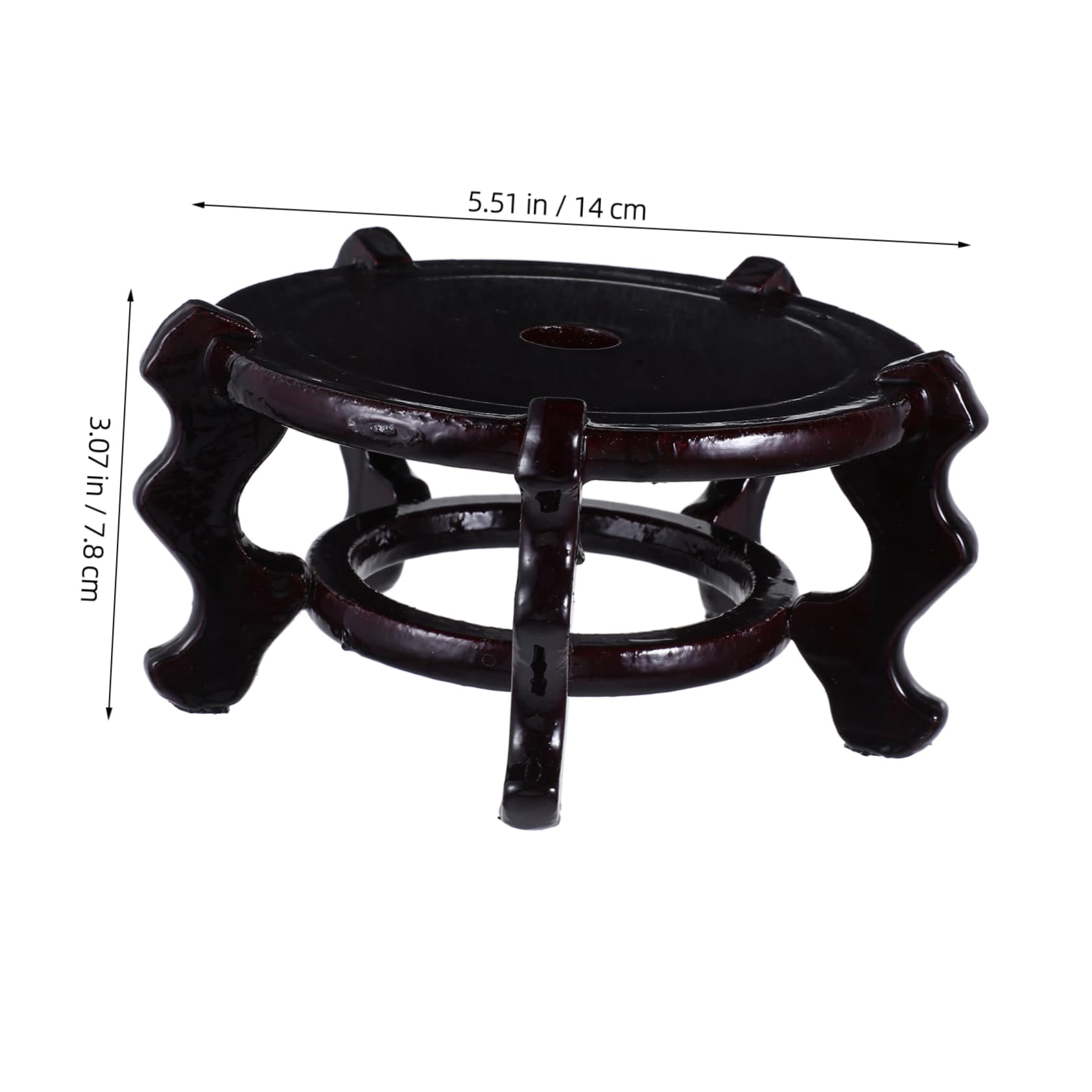 Soporte de Madera Redondo para Macetas 2piezas Diseño Creativo y Soporte Resistente Adecuado para Interior y Cualquier Rincón del Hogar