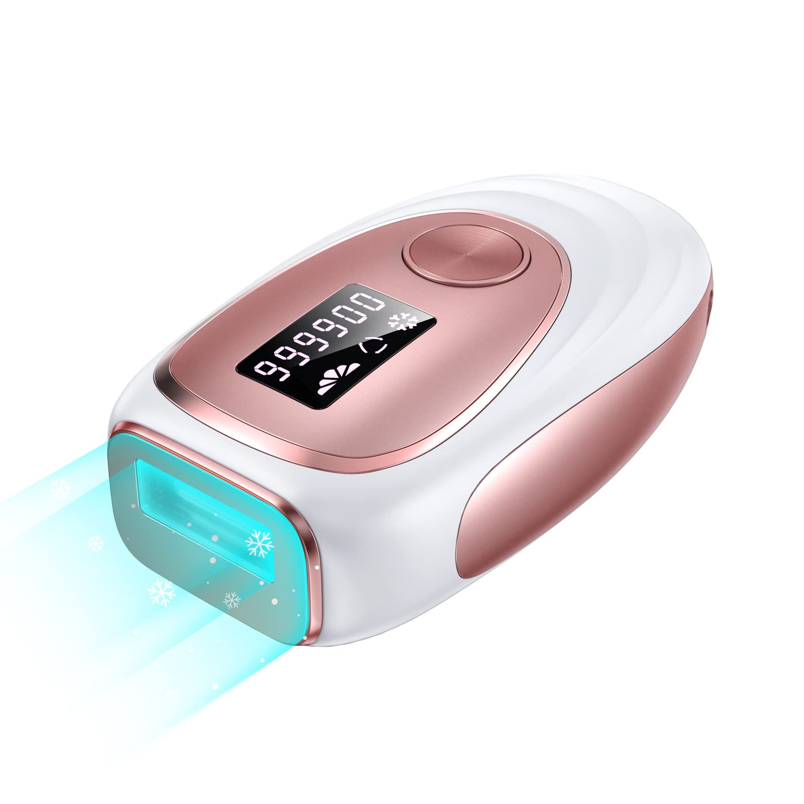 IPL Hair Removal Device for Women & Men, for Full Body & Bikini Line, with 45F° Ice-cooling, Gold