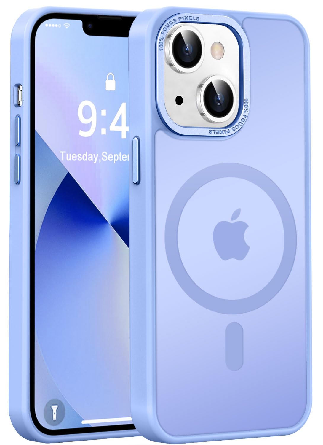 Newfuture Designed for iPhone 13 Case & iPhone 14 Case with Magnetic [13 FT Military Drop Protection] [Compatible with Magsafe] Slim Translucent