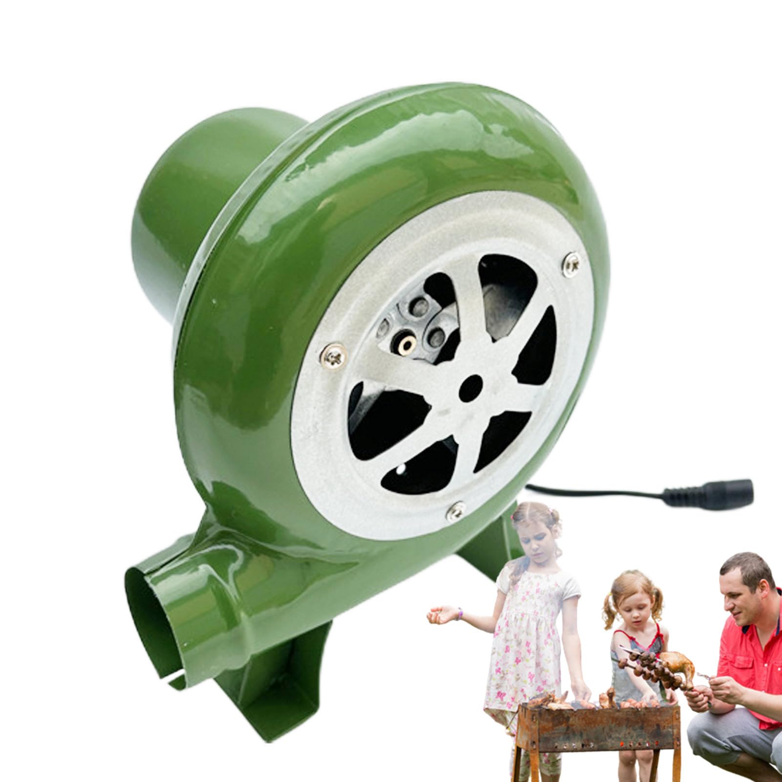 Soplador de forja eléctrica - Bomba de aire centrífuga de ventilador portátil de 12 V,Soplador eléctrico de doble uso AC y DC, pequeño soplador de forja de herrero para barbacoa familiar en