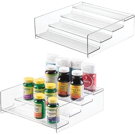 Amazon.com: mDesign Plastic Bathroom Storage Organizer Shelf for ...