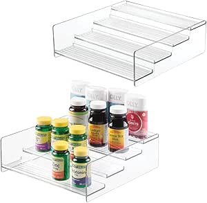 Amazon.com: mDesign Plastic Bathroom Storage Organizer Shelf for ...