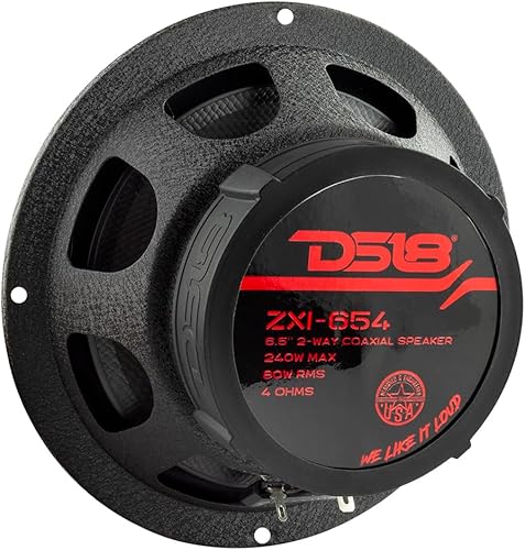 Miniatura 9 de DS18 ZXI-654 Altavoz coaxial de audio para automóvil de 6.5 pulgadas con tweeter de neodimio incorporado y cono de Kevlar - 2 vías 240 vatios máx. 4