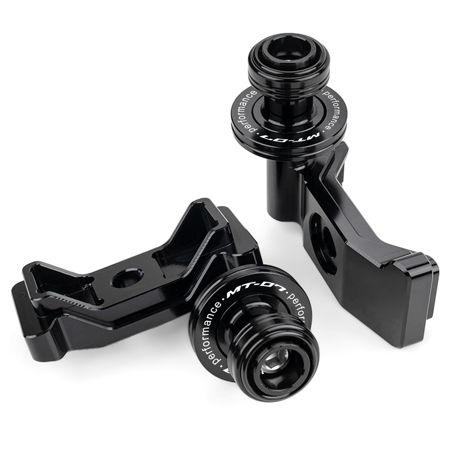 Adatto per MT07 MT 07 MT-07 FZ07 2014-2024 2025 2026 XSR700 accessori moto in alluminio bobine oscillanti supporto viti protezione antivibrazioni (nero)