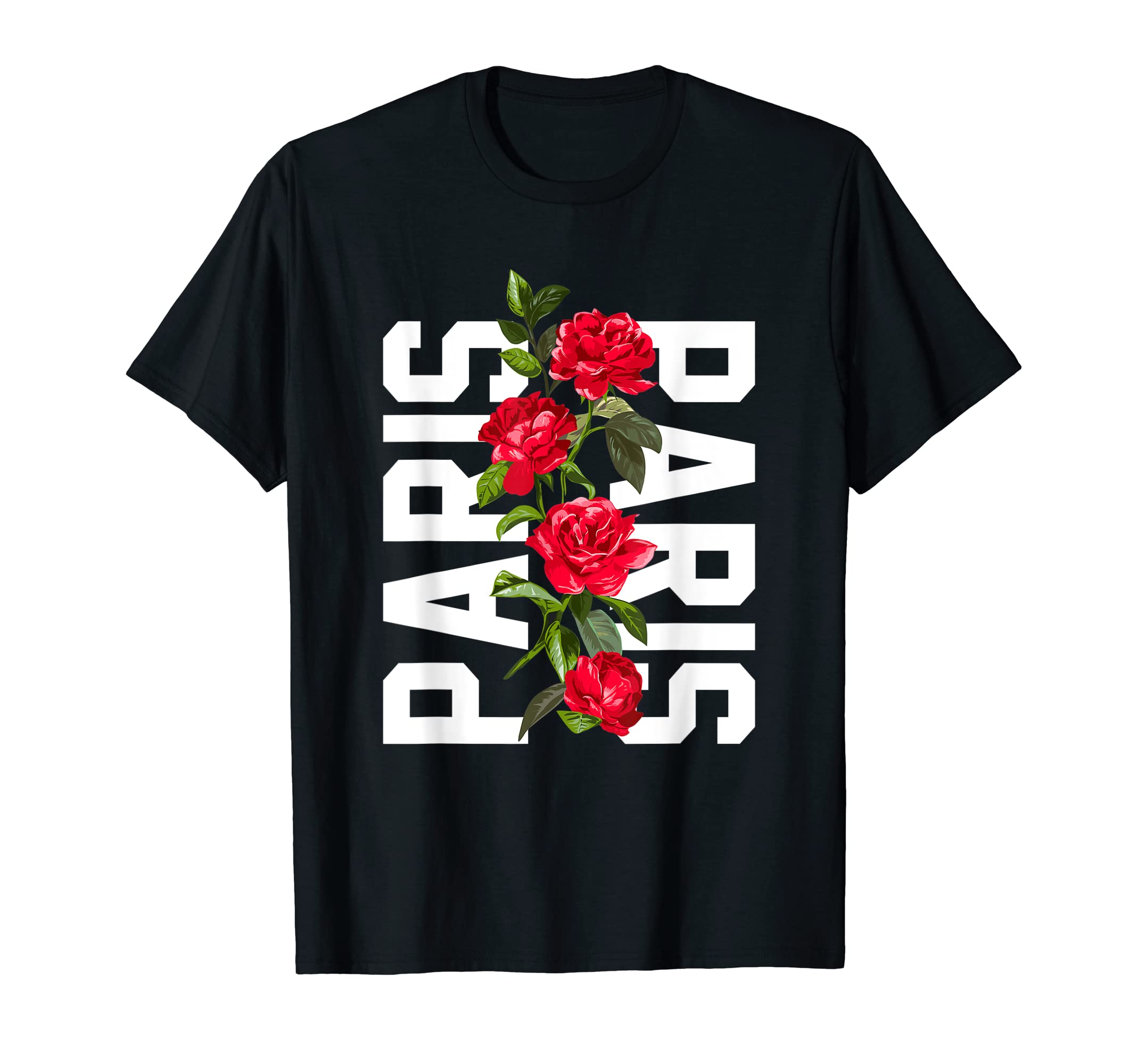 Floral Paris France With Butterflies Fashion Runway Graphic T-Shirt