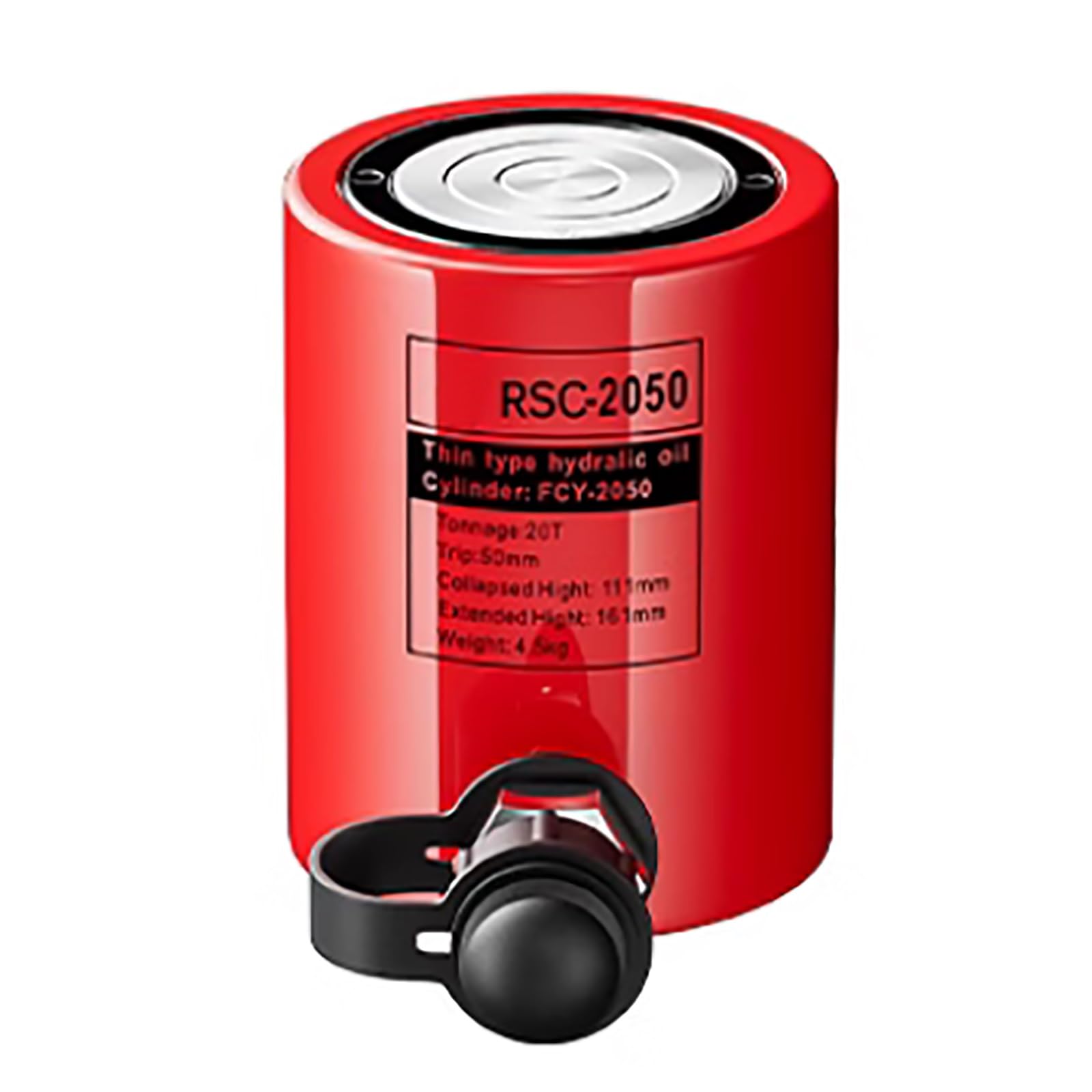 Podnośnik 20T z automatycznym zwijaniem, platerowany tłoczysk, cylinder podnoszący z skokiem 2 cali/50 mm, odporny na korozję i rdzę, podnośniki hydrauliczne (skok 20T/19,999.8 kg-5.1 cm)