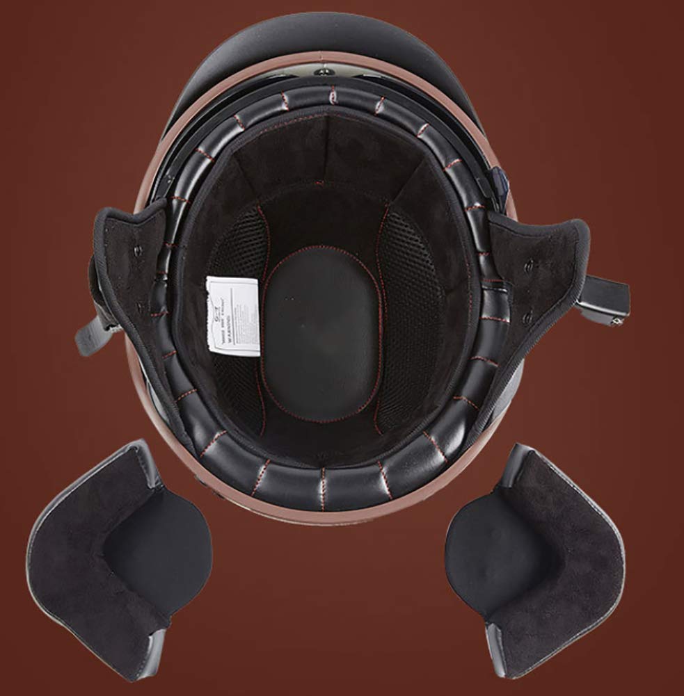 Retro kask motocyklowy dla dorosłych mężczyzn kobiet, letni kask motocyklowy z otwartą twarzą ECE/ECE zatwierdzony z wagą osłony przeciwsłonecznej rower jazda na rowerze kaski dla dorosłych