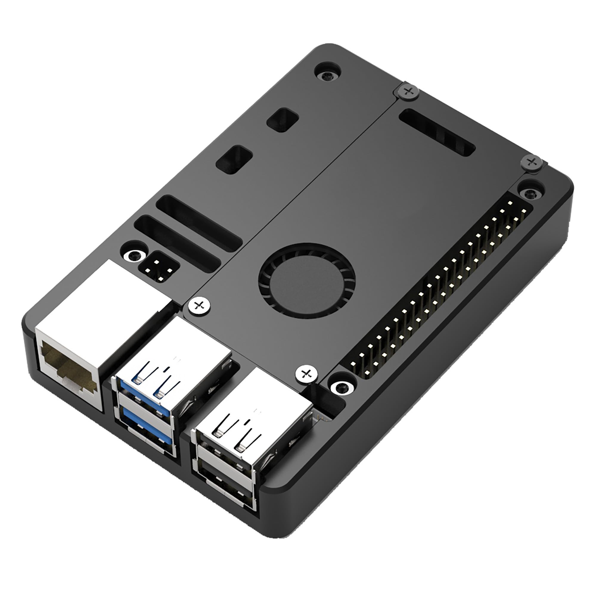Obudowa aluminiowa eleUniverse N311 z wentylatorem dla Raspberry Pi 5