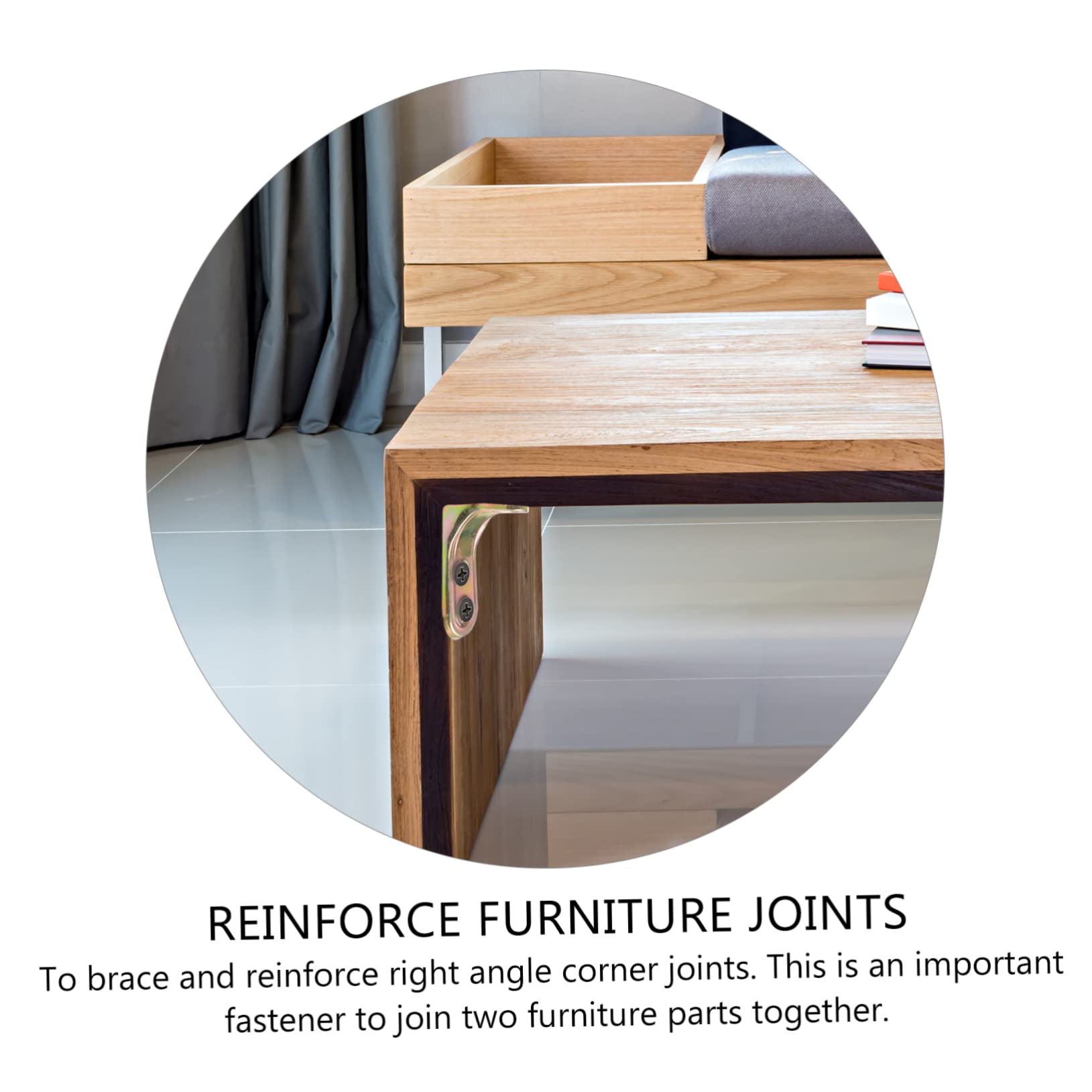 NAMOARLY Small Brackets 20 Pcs Fixed Connector l Bracket for Wall Shelf Fastener