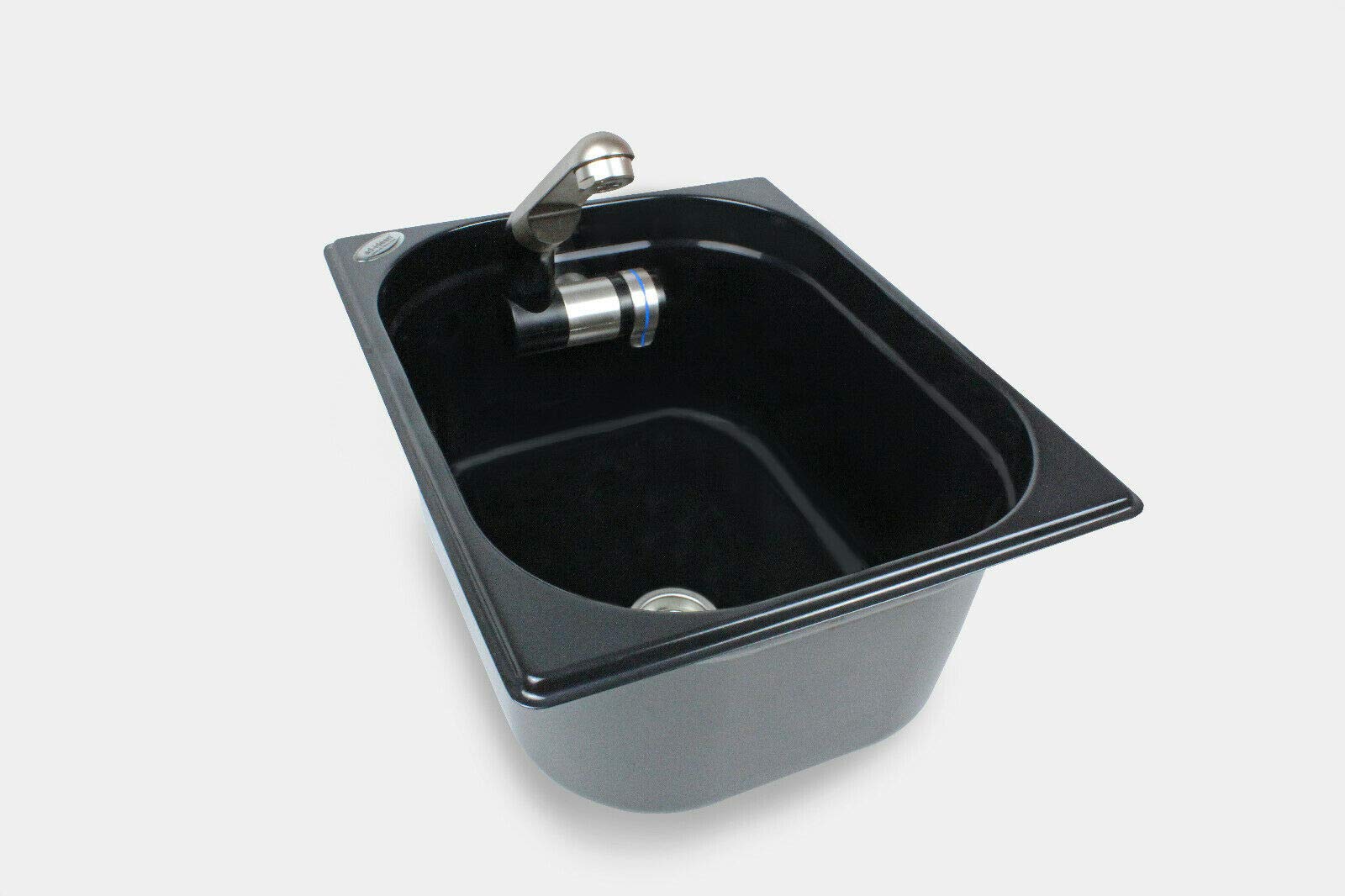 Wasseranlage Imbisswagen Verkaufsanhänger Campingküche 230v Bausatz Spüle Dunkel 325x265x150 Integrierten Wasserhahn Barwig Raumsparkanister (ad-ideen)