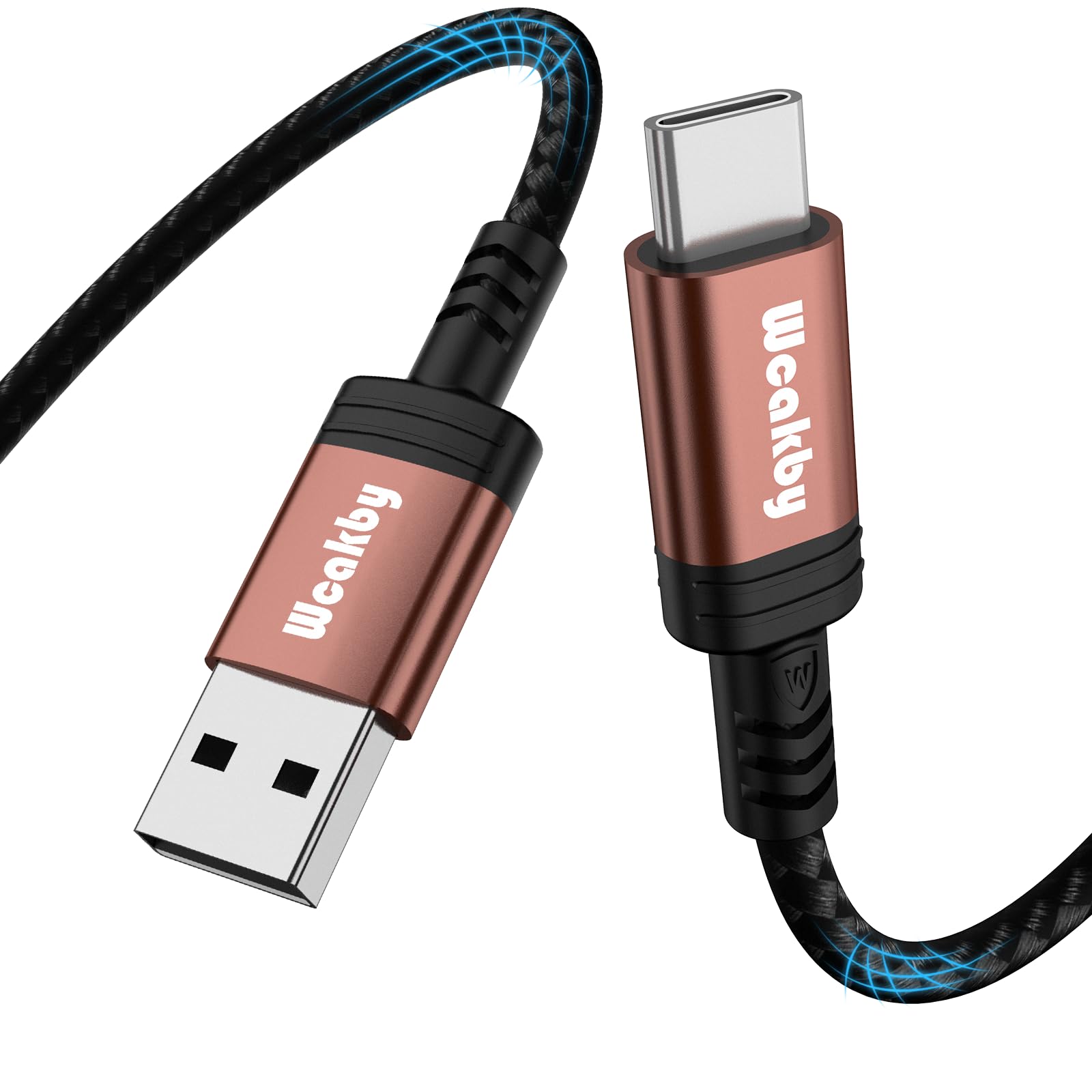 Lang USB C Ladekabel 3M, Typ C 3,1A Nylon Handy Ladekabel fü