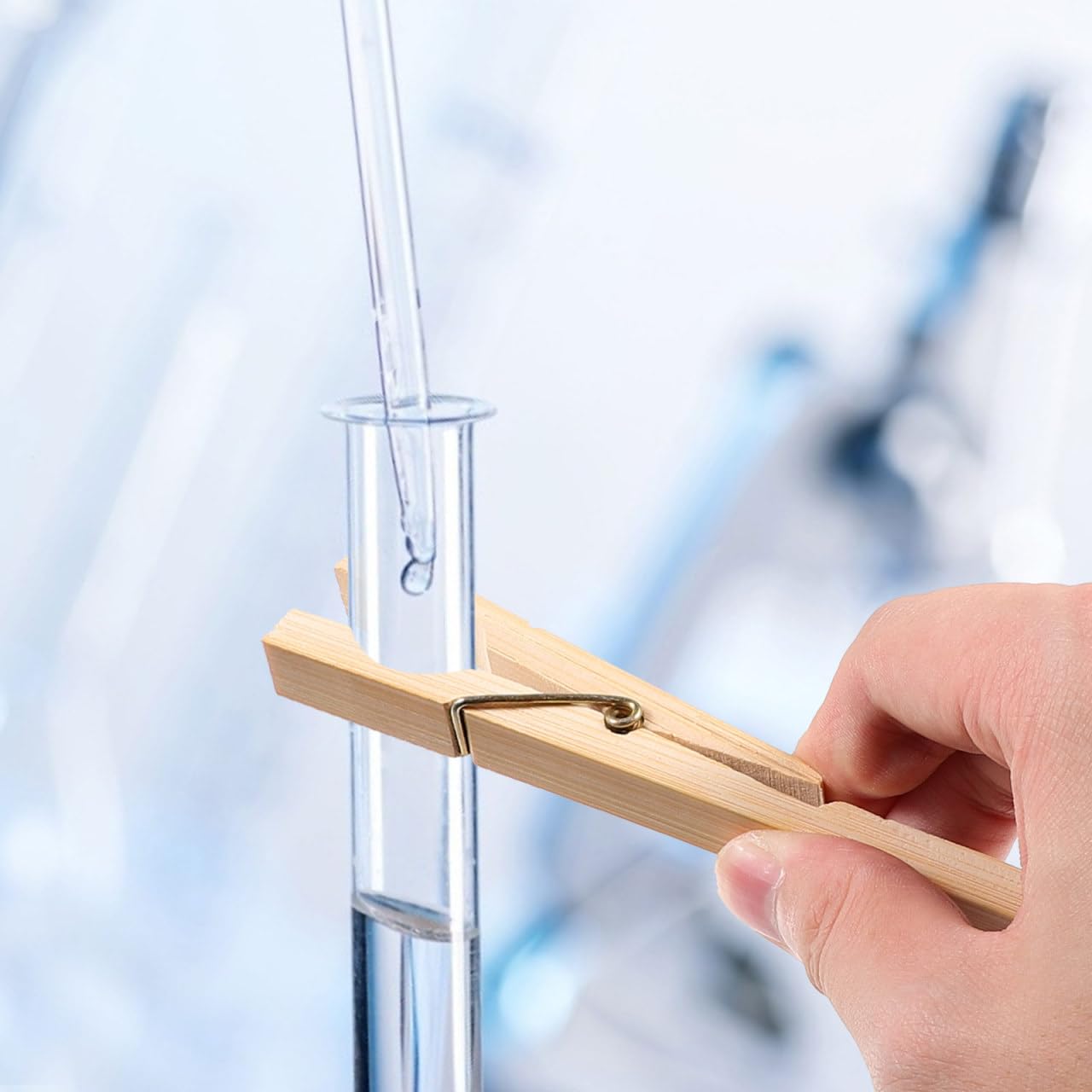 ULTECHNOVO 10piezas Pinza de Madera para Tubos de Ensayo Abrazadera de Laboratorio