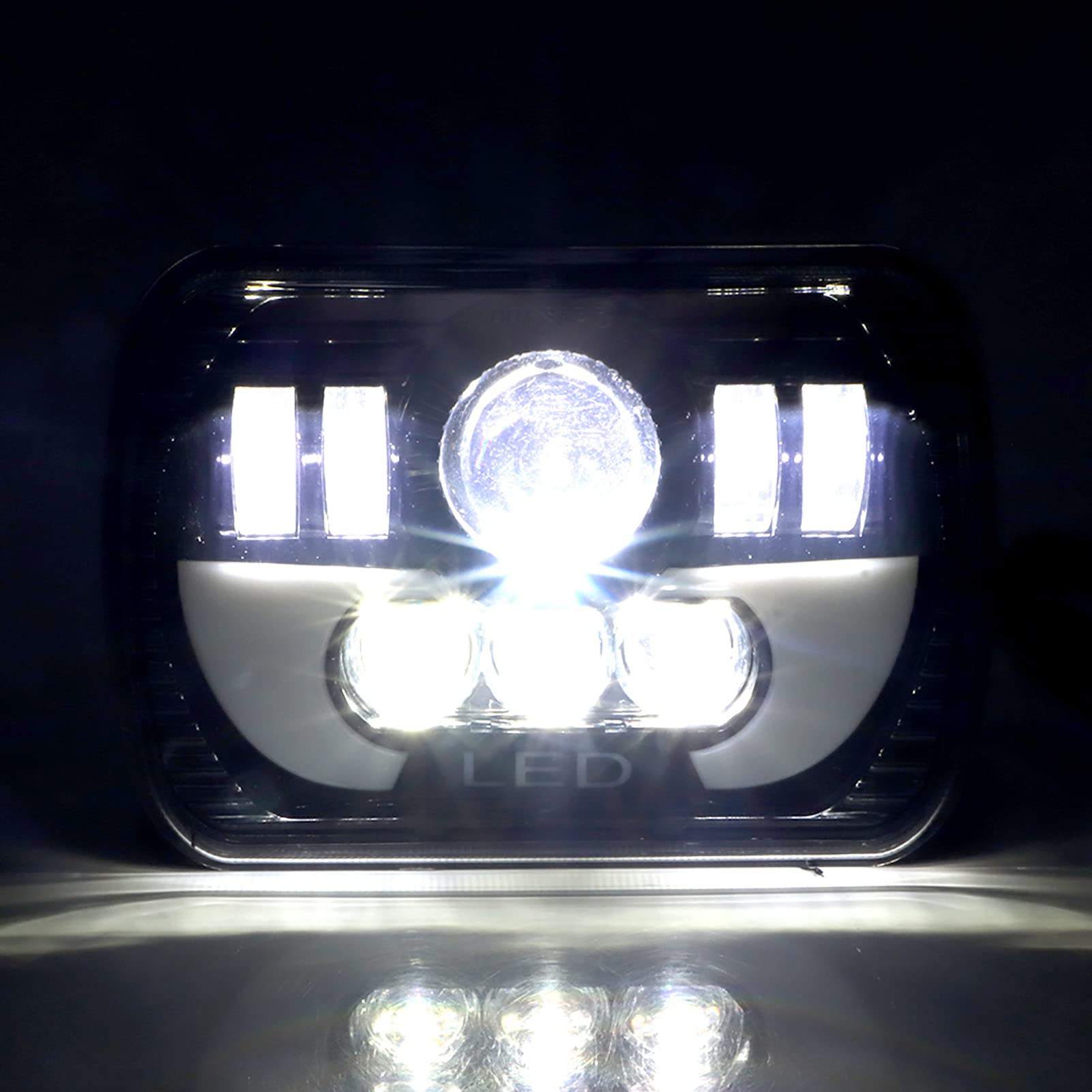 Fari a LED 5x7 Pollici 90W con Indicatori di Direzione, Fari Abbaglianti e Anabbaglianti per Auto o Camion