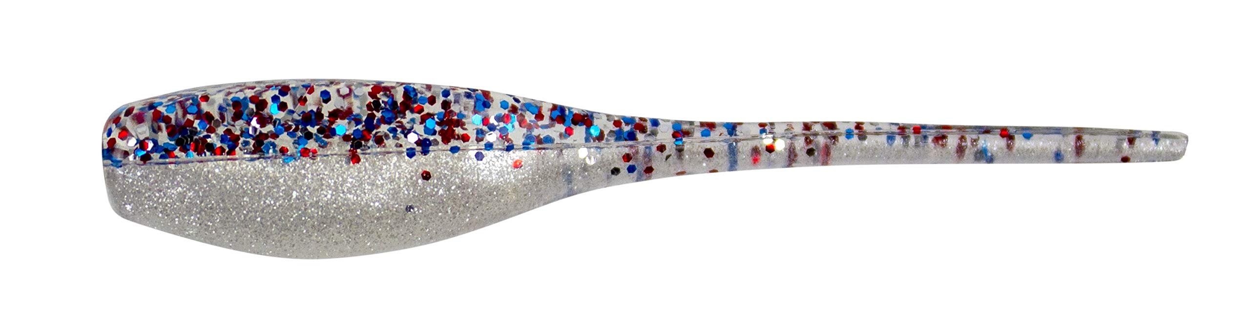 Bobby Garland The Original 2-Inch Baby Shad Soft Plastic Fishing Lure, 18 per Pack, Patriot, red/Blue/White