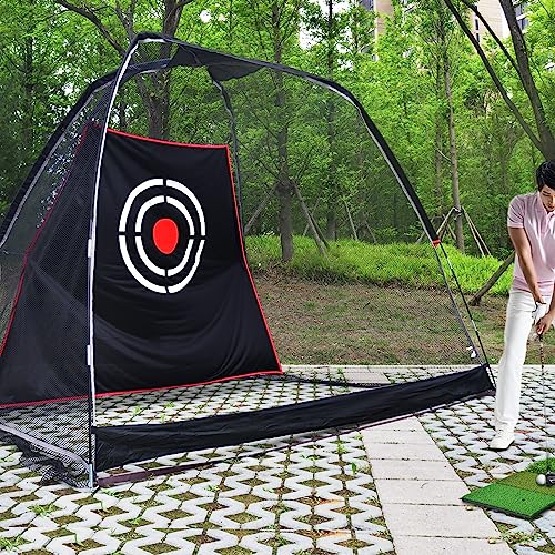 Kapler Golf Net 10X7Ft - Easy Assemble Heavy Duty Driving Net For Backyard,Range, Ideal For Golf Practice, Improve Driving, Hitting, Swing Skills, Portable &Foldable Design, With Target And Carry Bag #TOP1