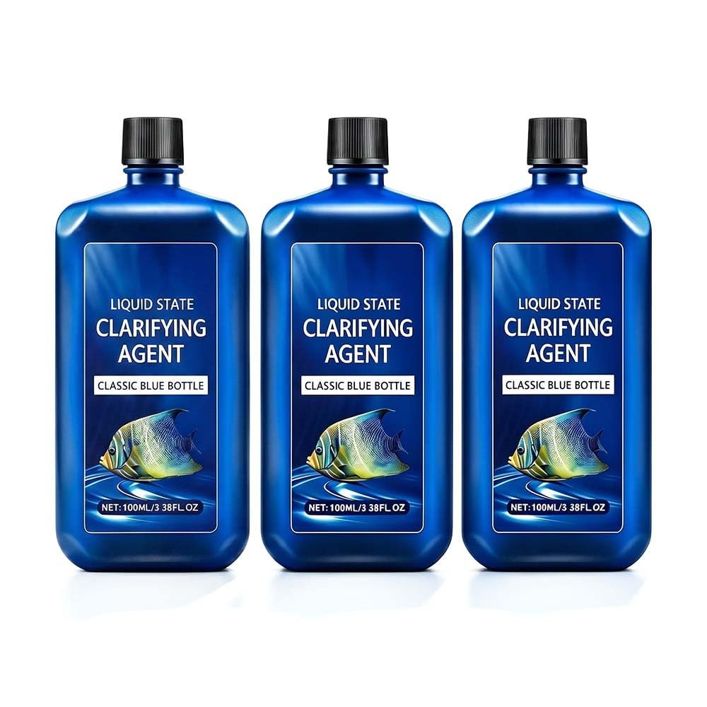 Fast-Acting Aquarium Water Clarifier, 2026 New Natural Green Pond Water Treatment, Blanket Weed Treatment for Ponds, Clears Cloudy Fish Tank, Safe for All Fish & Wildlifea (3Pcs)