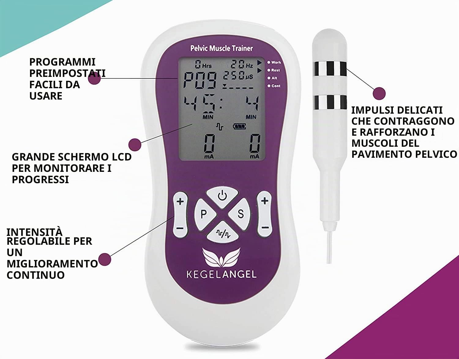 Dispositivo Elettronico Esercizi Kegel – Stimolatore Automatico Molto Meglio Di Palline Vagine Per Tonificare Pavimento Pelvico Muscoli Vaginali – Contro Incontinenza Migliora Salute E Vita Sessuale