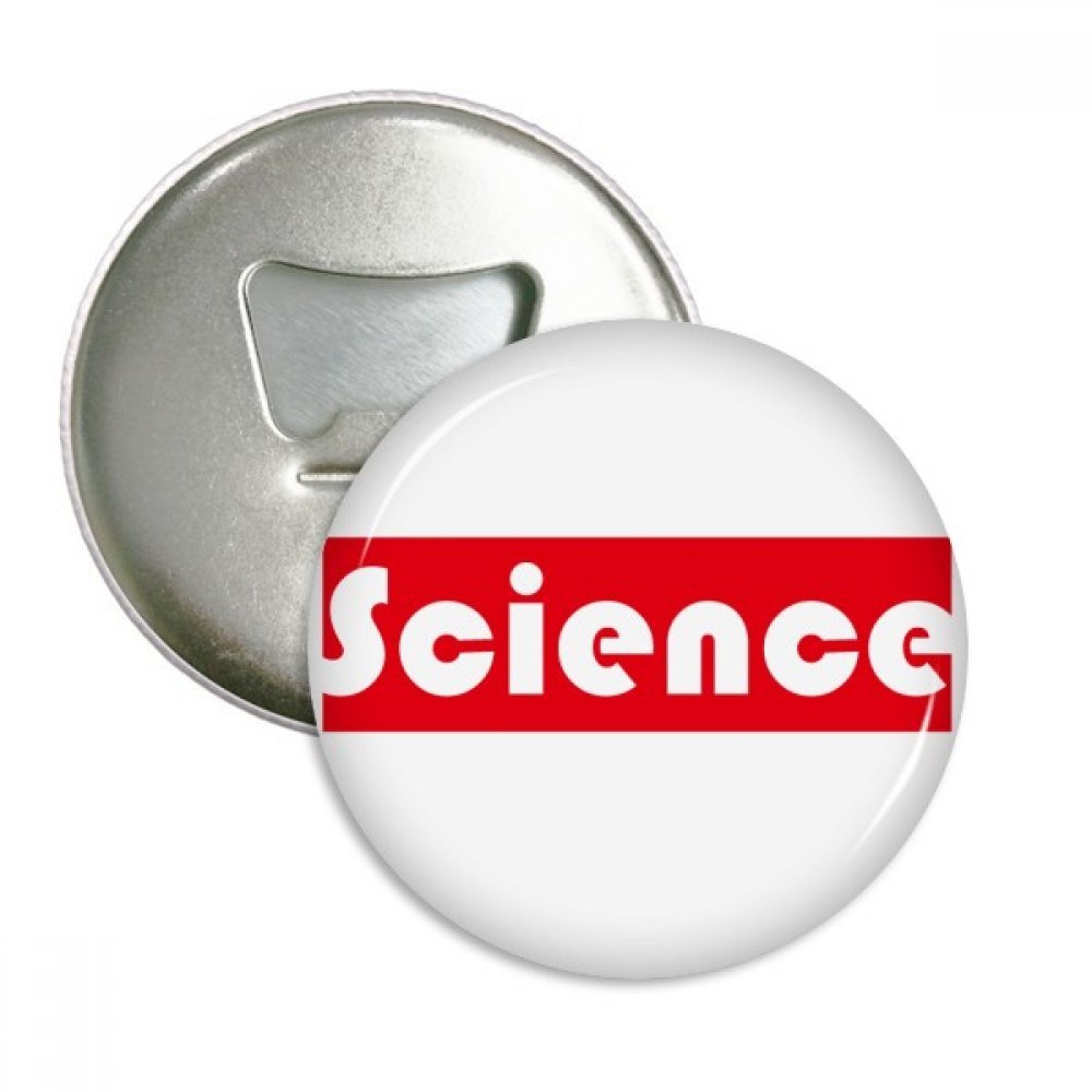 Ouvre-bouteille aimanté scientifique rouge DIYthinker, badge de réfrigérateur rond, lot de 3 pièces