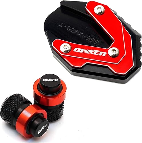 Para Suzuki para GIXXER 250 SF para GIXXER 150 125 SF250 Accesorios de motocicleta CNC Soporte lateral Ampliar extensión y válvula de neumático,