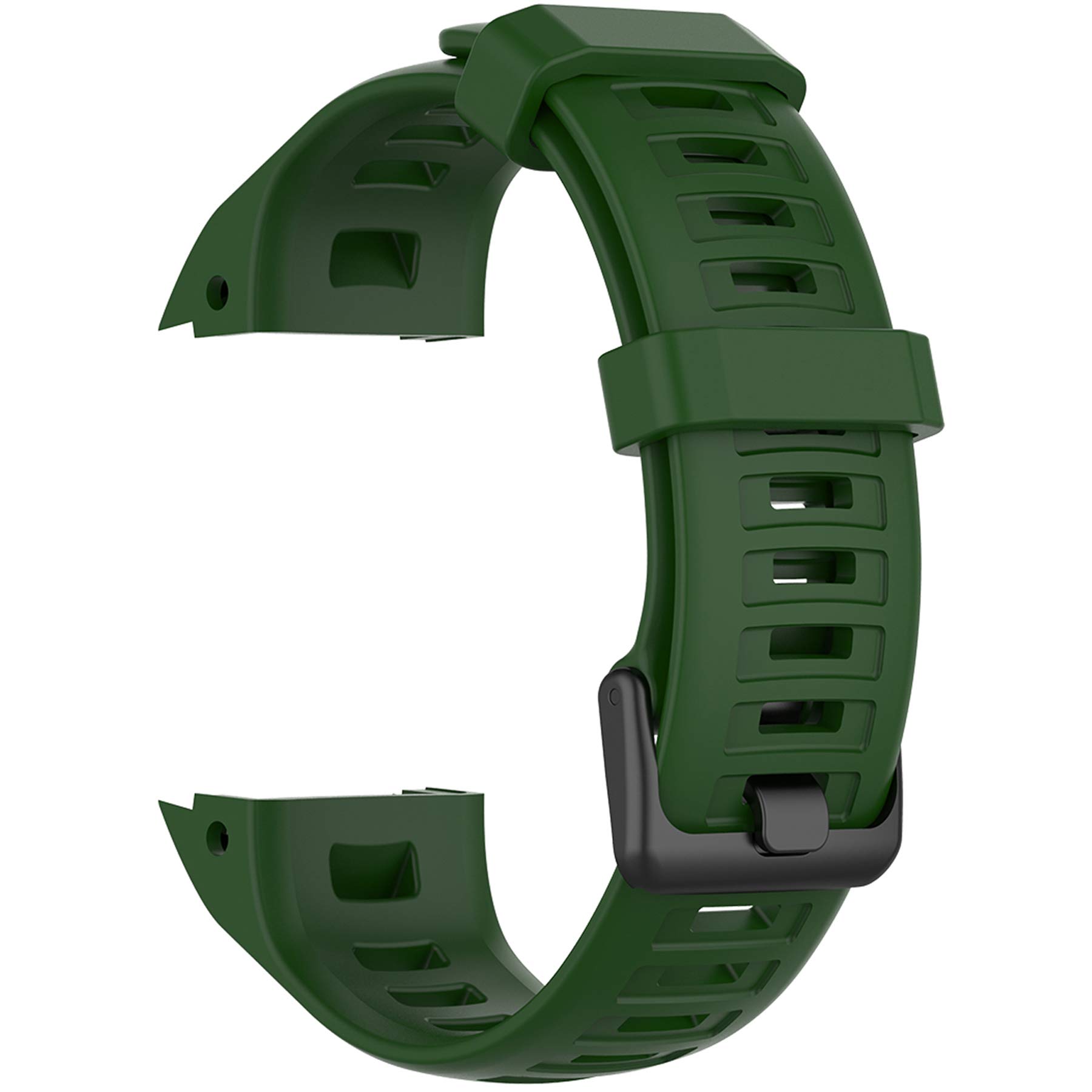 Pasek z etui kompatybilny z Garmin Instinct dla kobiet i mężczyzn, klasyczny miękki silikonowy pasek do zegarka Garmin Instinct Tide / Tactical/Dual/Power Surf/Power/Esports Watch (zielony