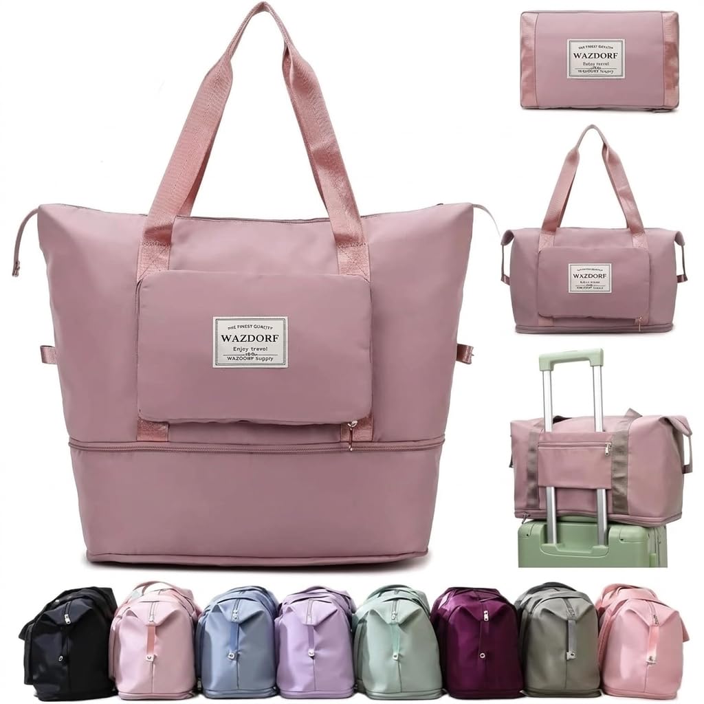 41 Liter Expandable Travel Bags for Women | Duffle Bags for Women Luggage | Foldable Vanity Traveling Bag | Waterproof Hand Bag for Ladies Personal Items - Multicolor-image-7