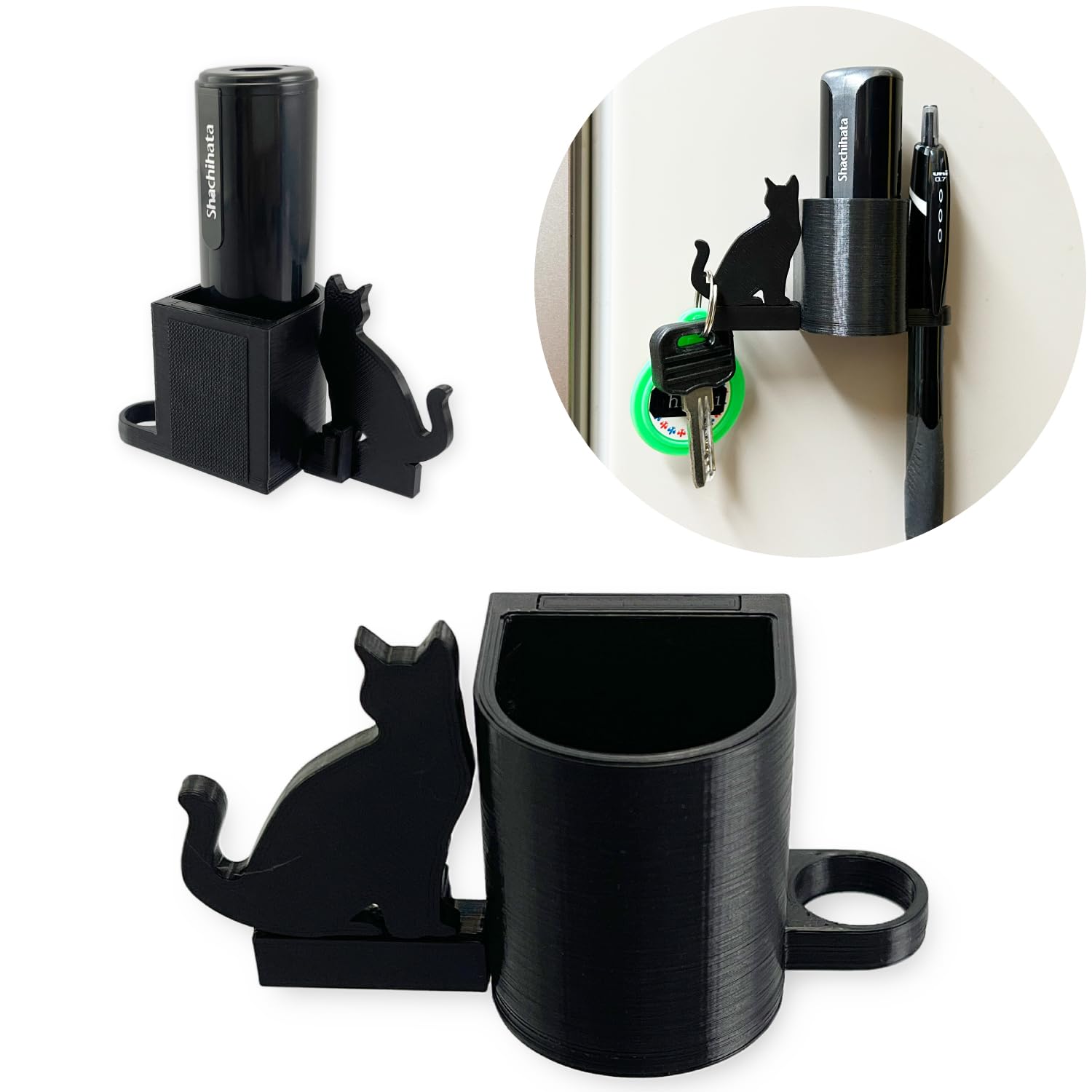 くりこ様❤ねこ 黒ネコ 印鑑スタンド♡ くりこ様❤ねこ 黒ネコ 印鑑スタンド♡ くりこ様❤ねこ 黒ネコ 印鑑