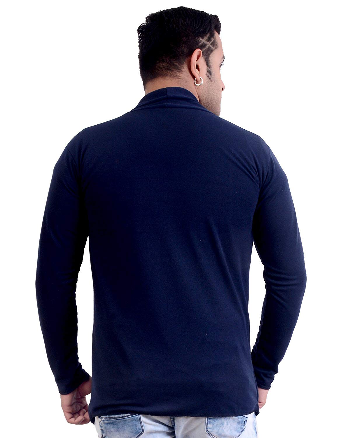 Malvina Boy's Fullsleeve Cotton Shrug (Navy Blue, Meidum) 2