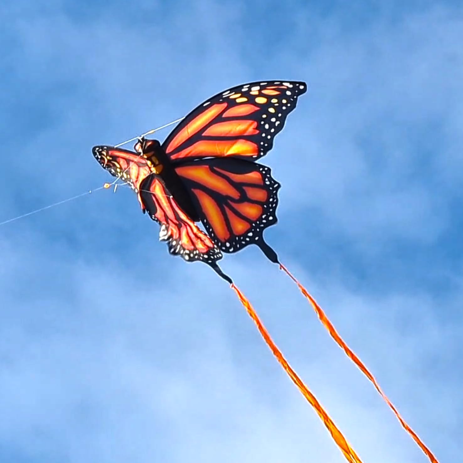 WindNSun Supersize Ultra Monarch Butterfly Ripstop Nylon Butterfly Kite, 55 Inches Wide