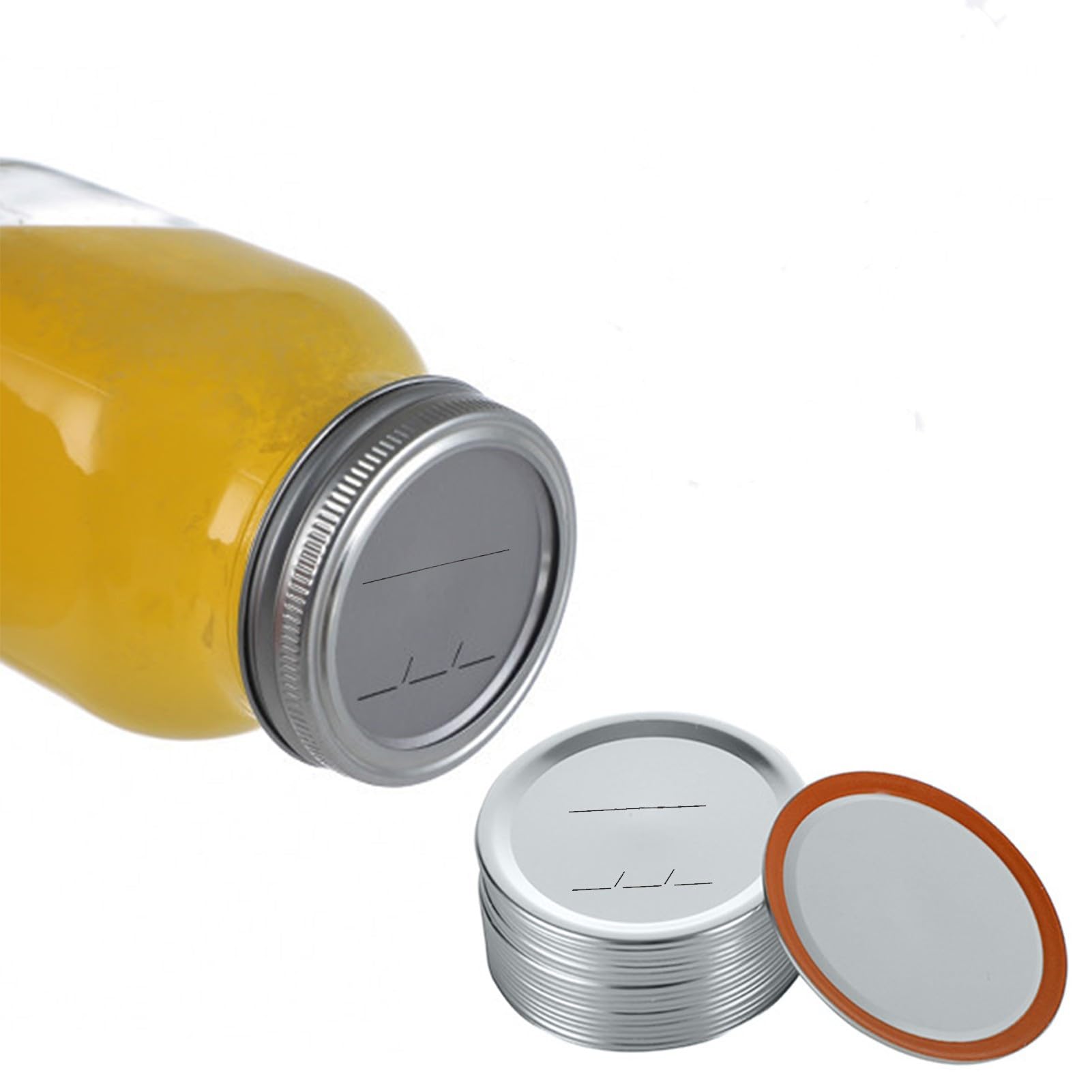 4 Stück Mason Jar Deckel Aus Edelstahl - Dichte Ersatzdeckel Für Einmachgläser