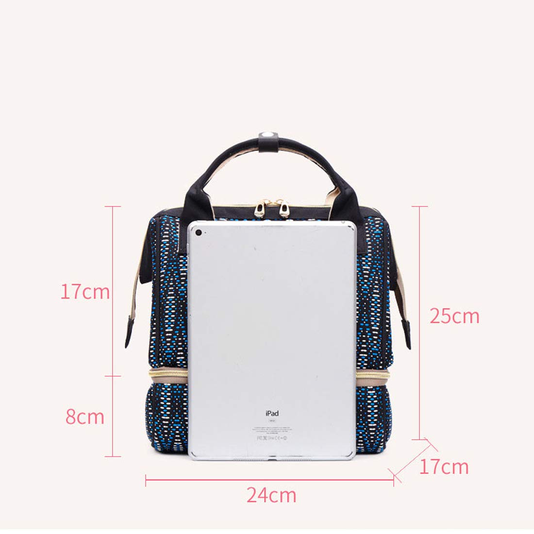 Sac à Dos Langer Imperméable - Avec Sac Isotherme Détachable - 40x17x29 Cm - Noir, Idéal Pour Parents En Déplacement