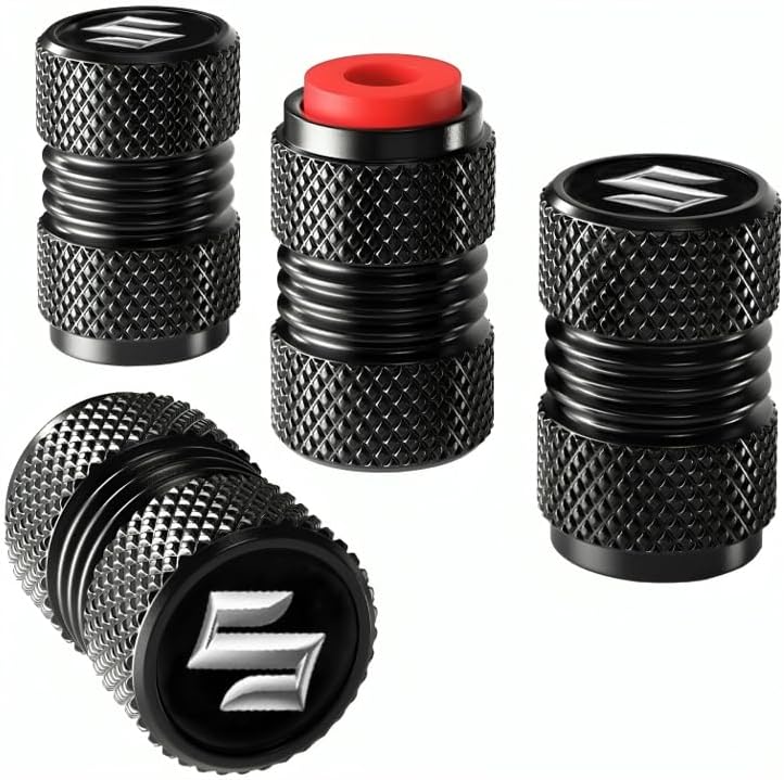 Greenworld Premium Black Metal Car Tyre Valve Cap Air Cap Car Tyre